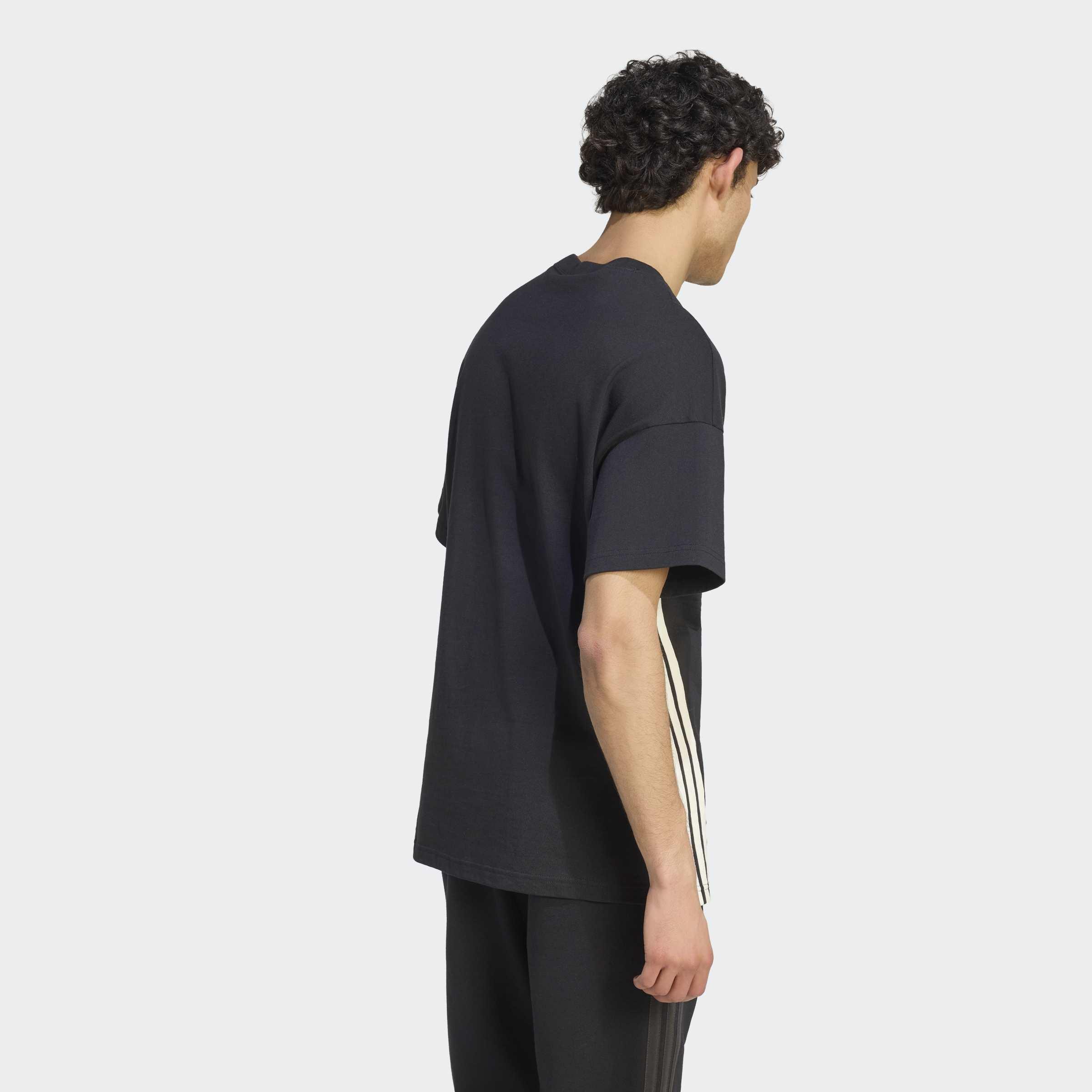 adidas Kit 3-Stripes Loose T-Shirt, Black