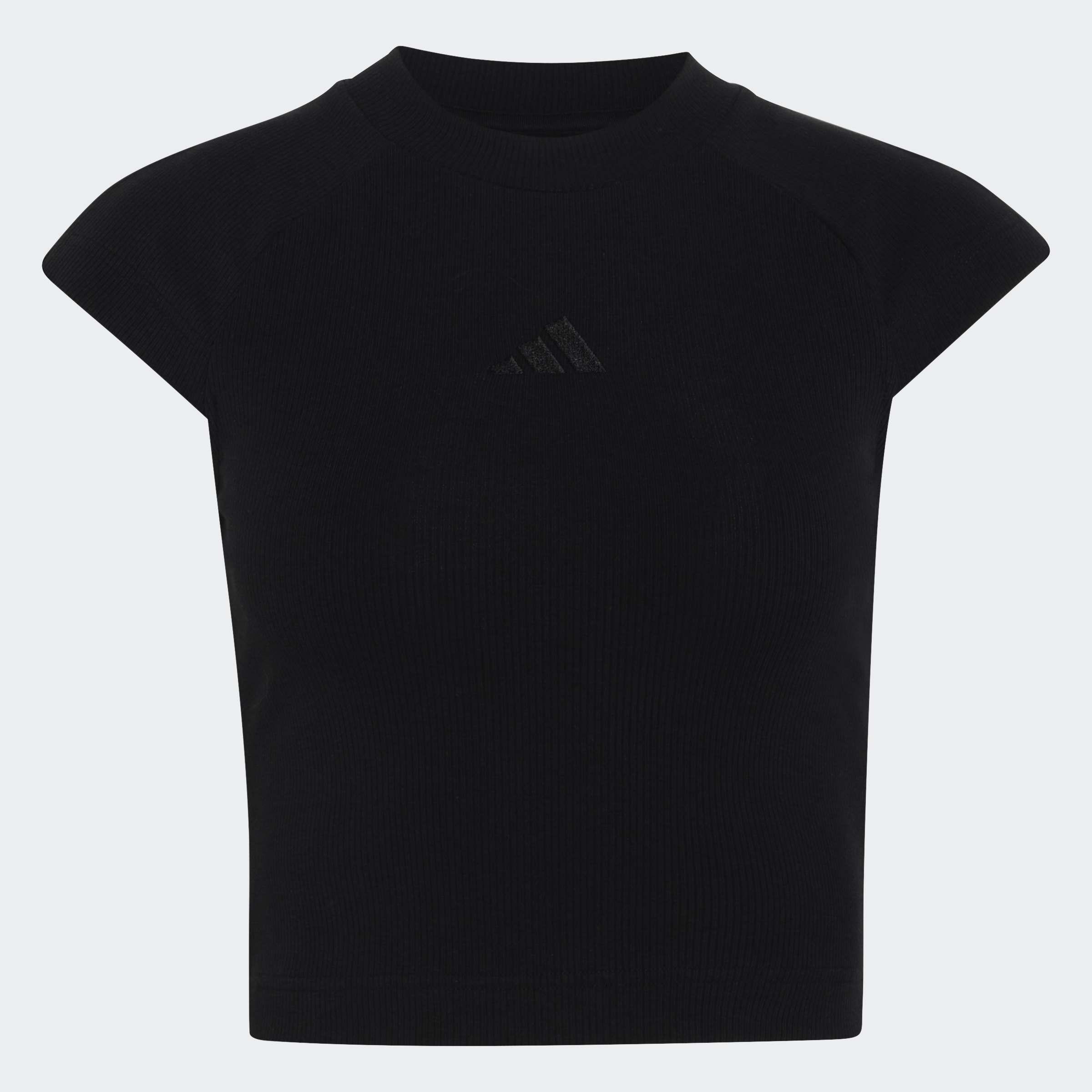 adidas Kit Small Logo Rib T-Shirt, Black