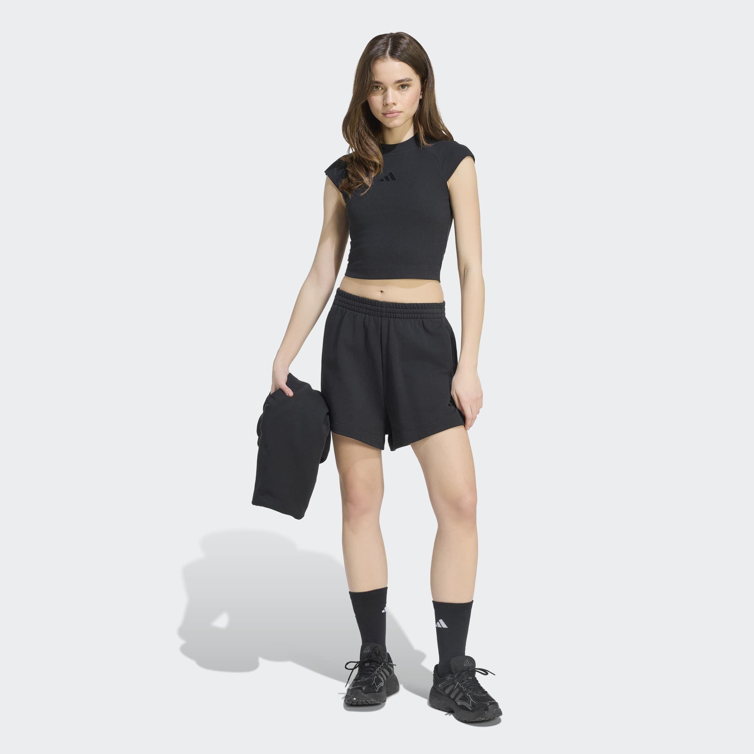 adidas Kit Small Logo Rib T-Shirt, Black, A701_ONE, large image number 4