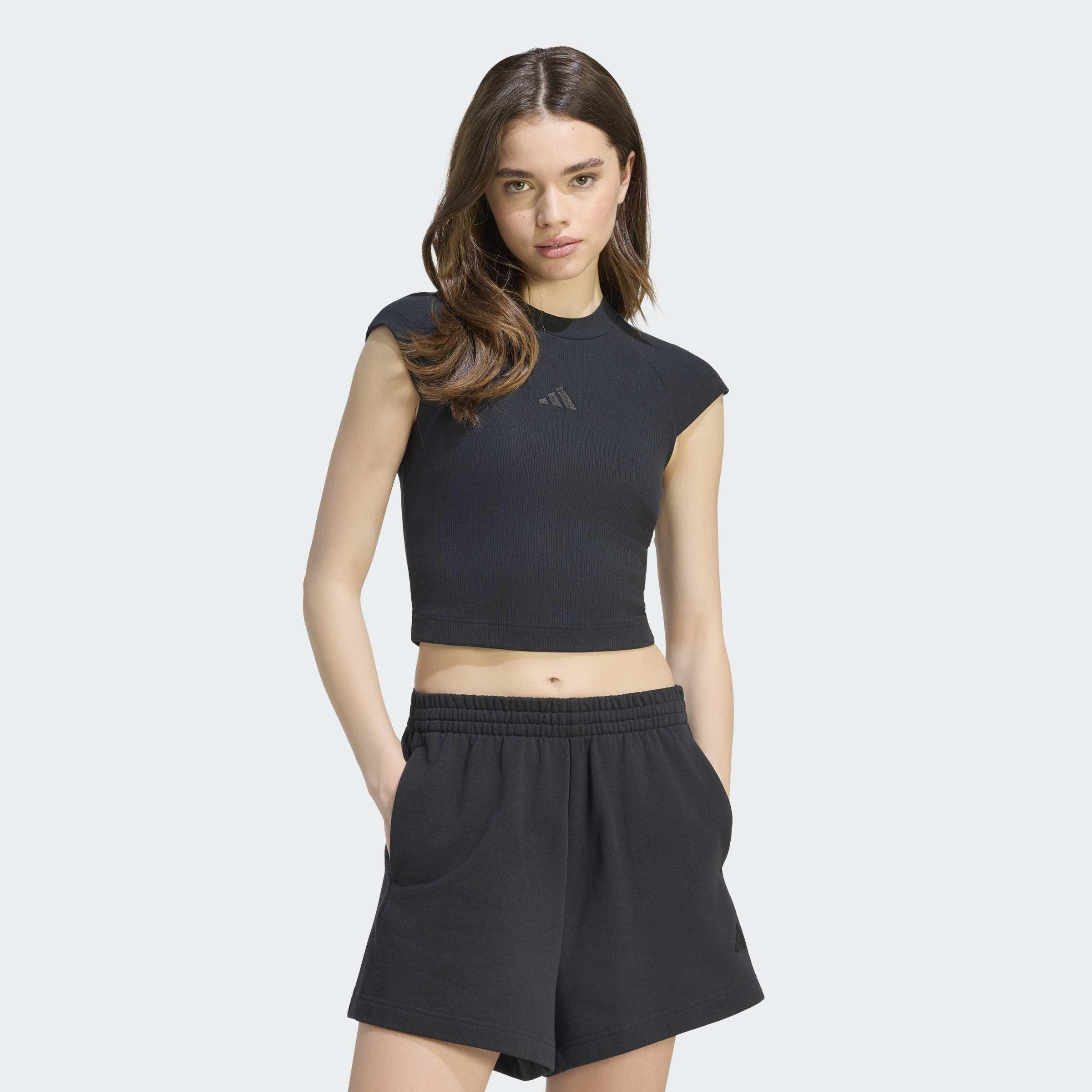 adidas Kit Small Logo Rib T-Shirt, Black, A701_ONE, large image number 5