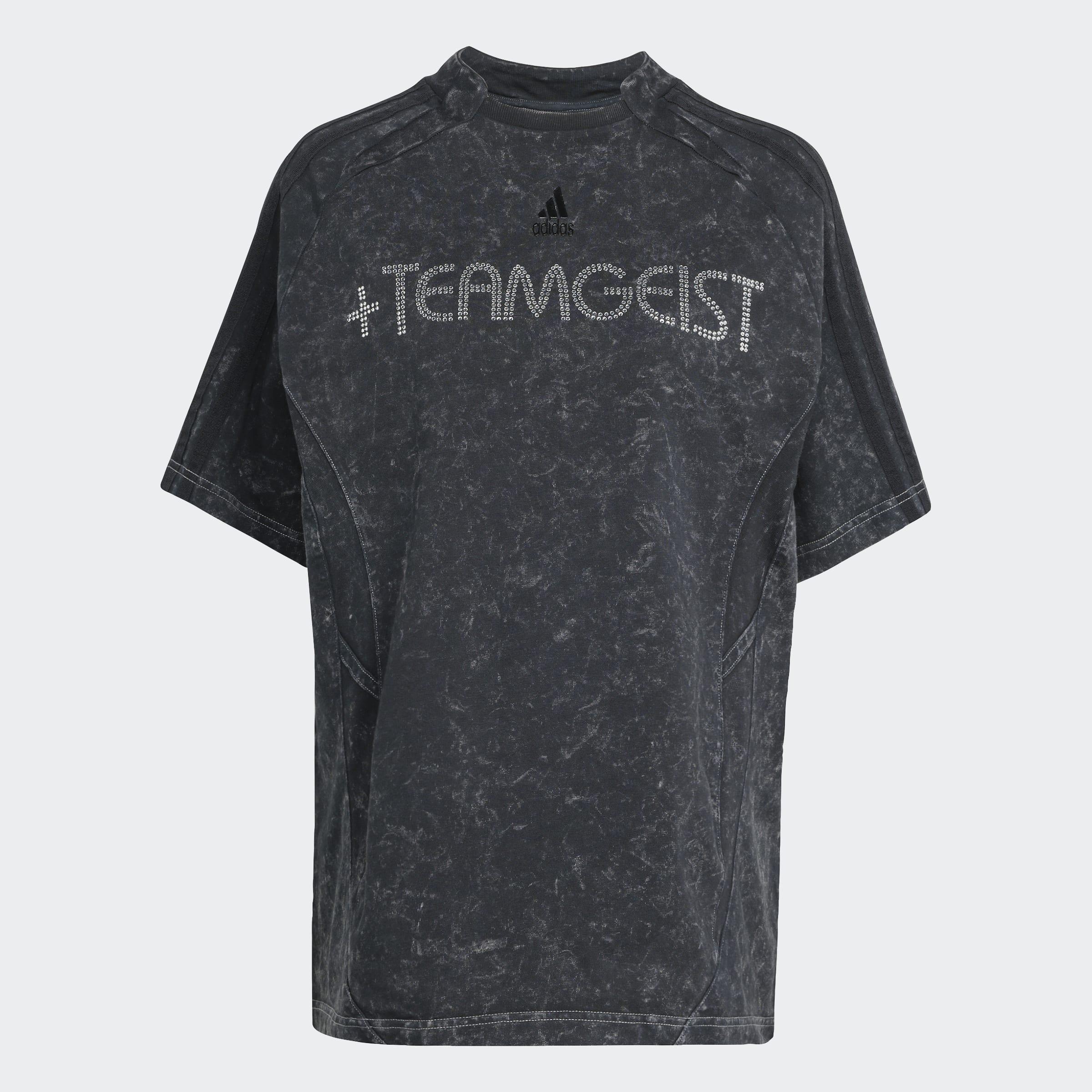 Adilenium Season 4 Teamgeist Washed Rhinestone T-Shirt, Black