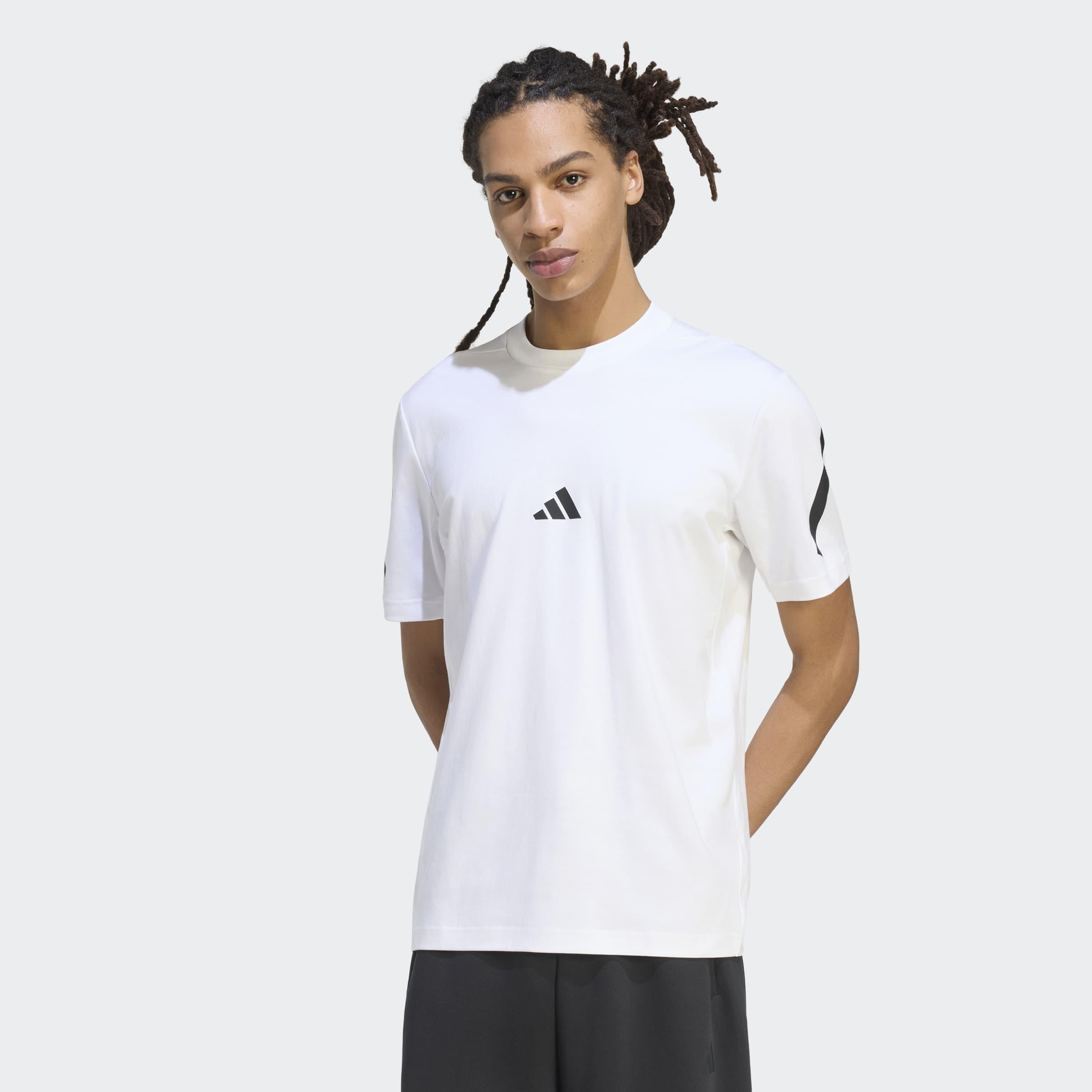 Adidas Z.N.E. T-Shirt, White, A701_ONE, large image number 4