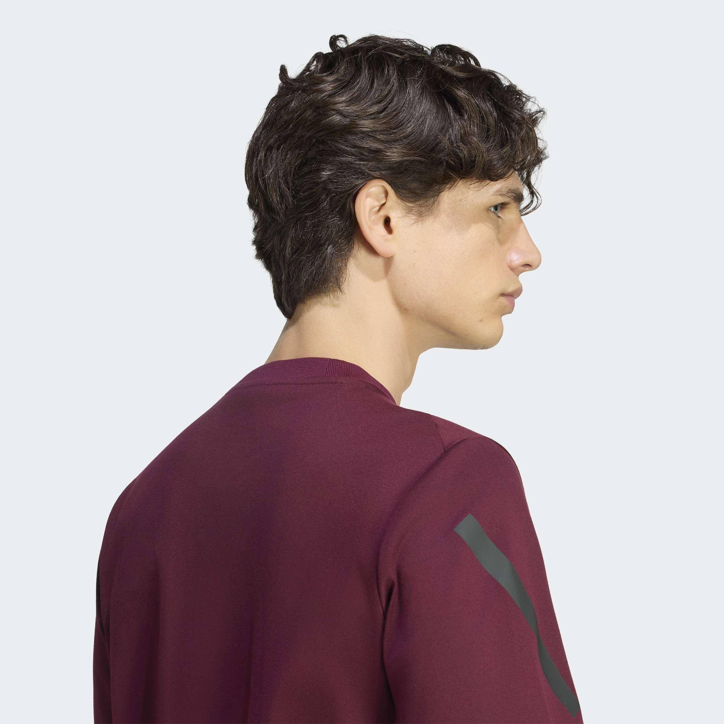 adidas Z.N.E. T-Shirt, Burgundy, A701_ONE, large image number 3