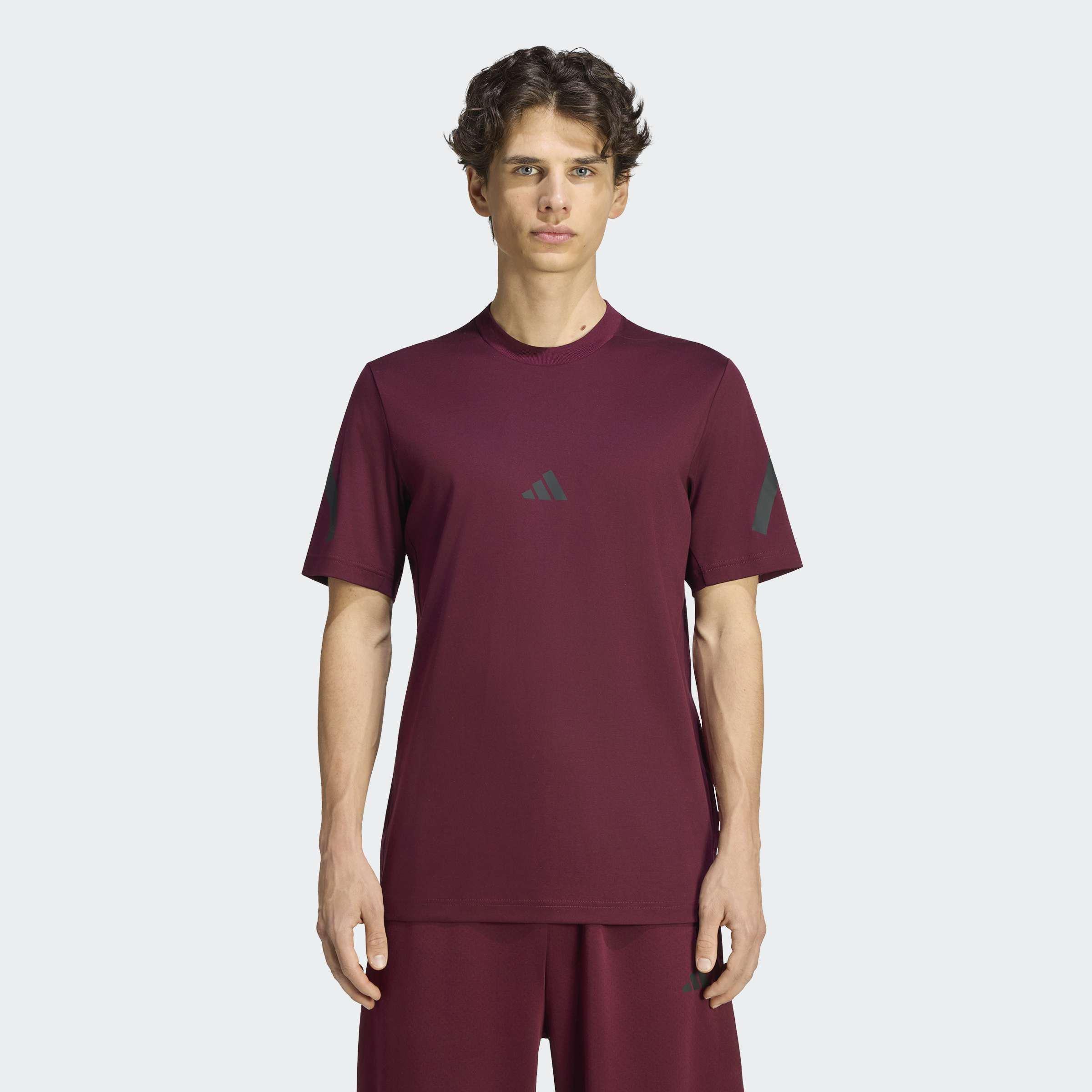 adidas Z.N.E. T-Shirt, Burgundy, A701_ONE, large image number 4