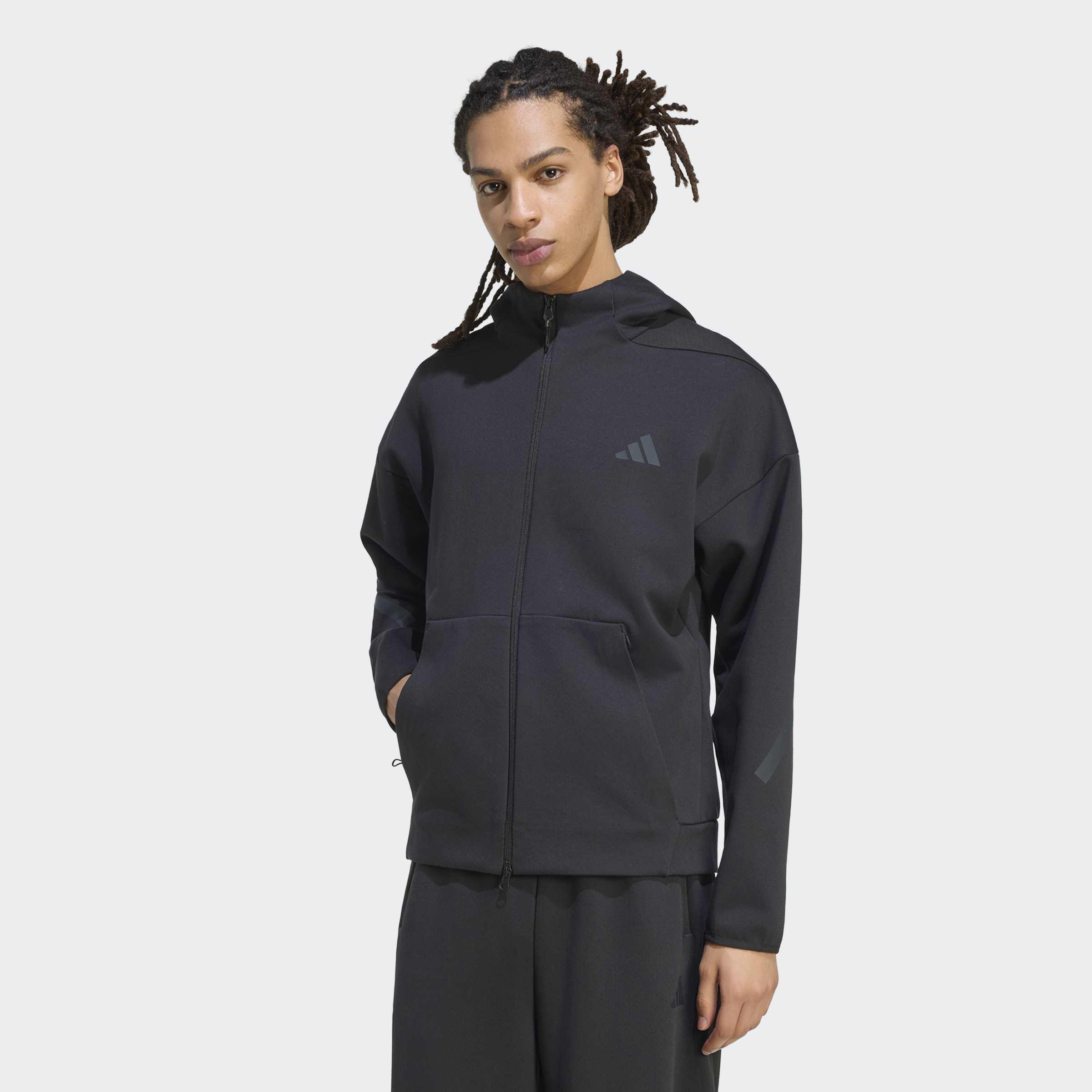 adidas Z.N.E. Full Zip Track Top, Black, A701_ONE, large image number 4
