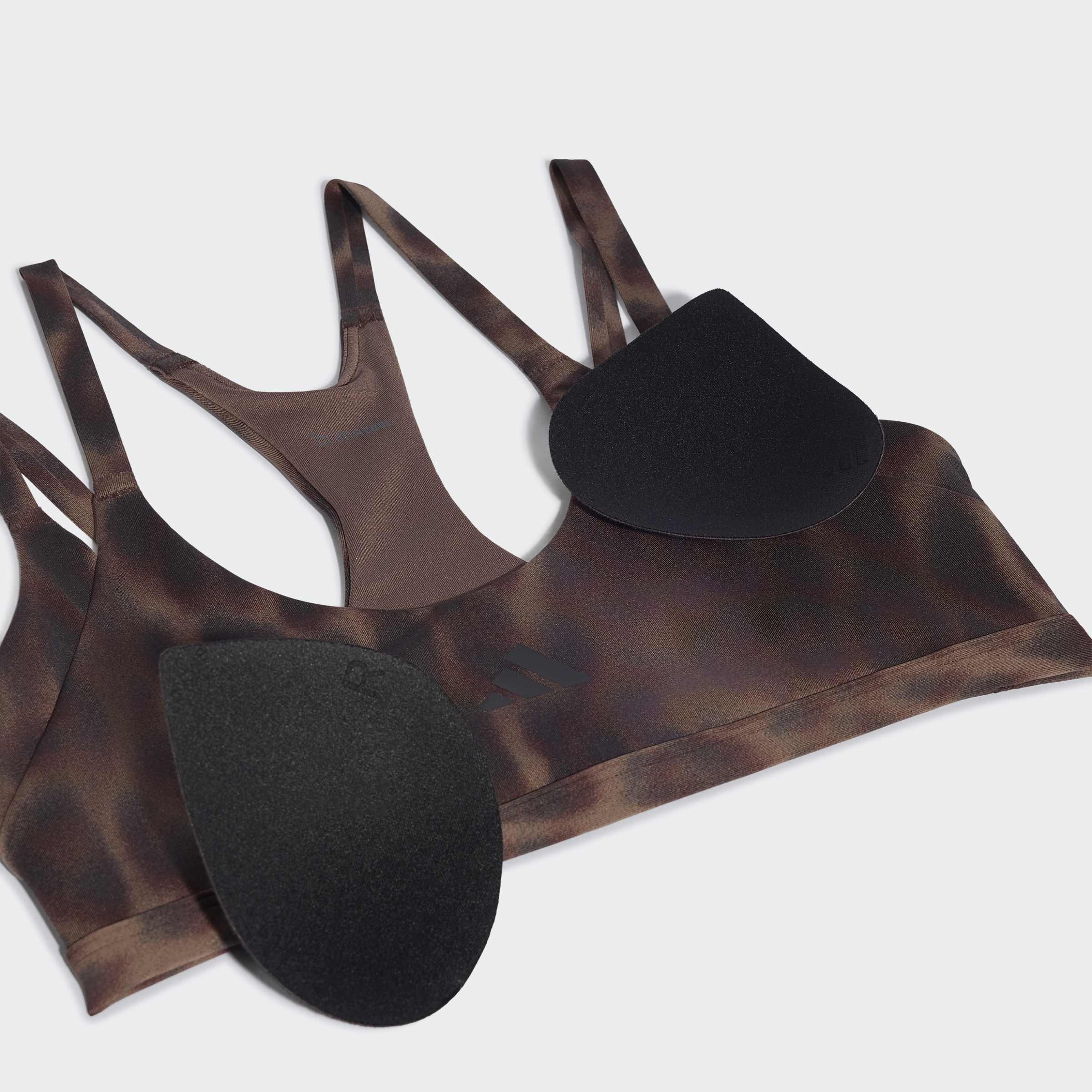 Optime Leopard Strappy Light Support Bra, Brown, A701_ONE, large image number 4