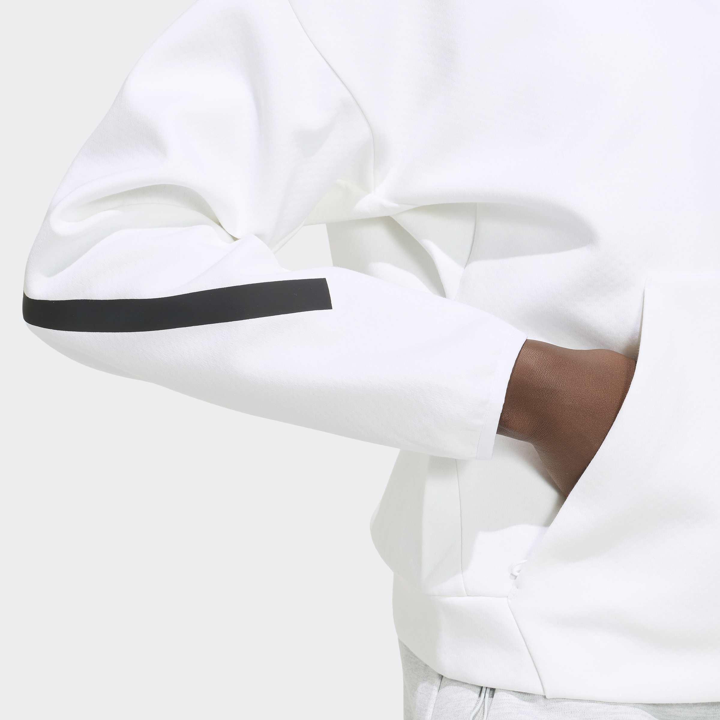 Adidas Z.N.E. Full Zip Hoodie, White, A701_ONE, large image number 3