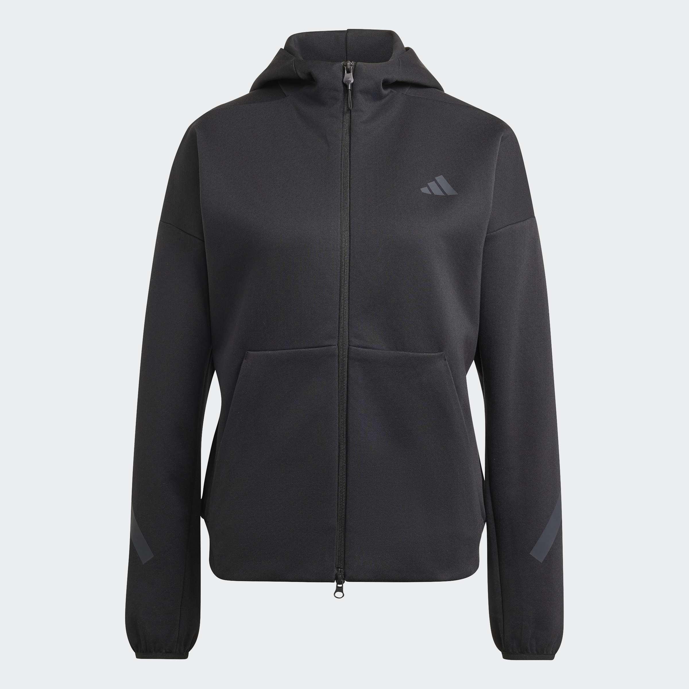 adidas Z.N.E. Full Zip Hoodie, Black, A701_ONE, large image number 0