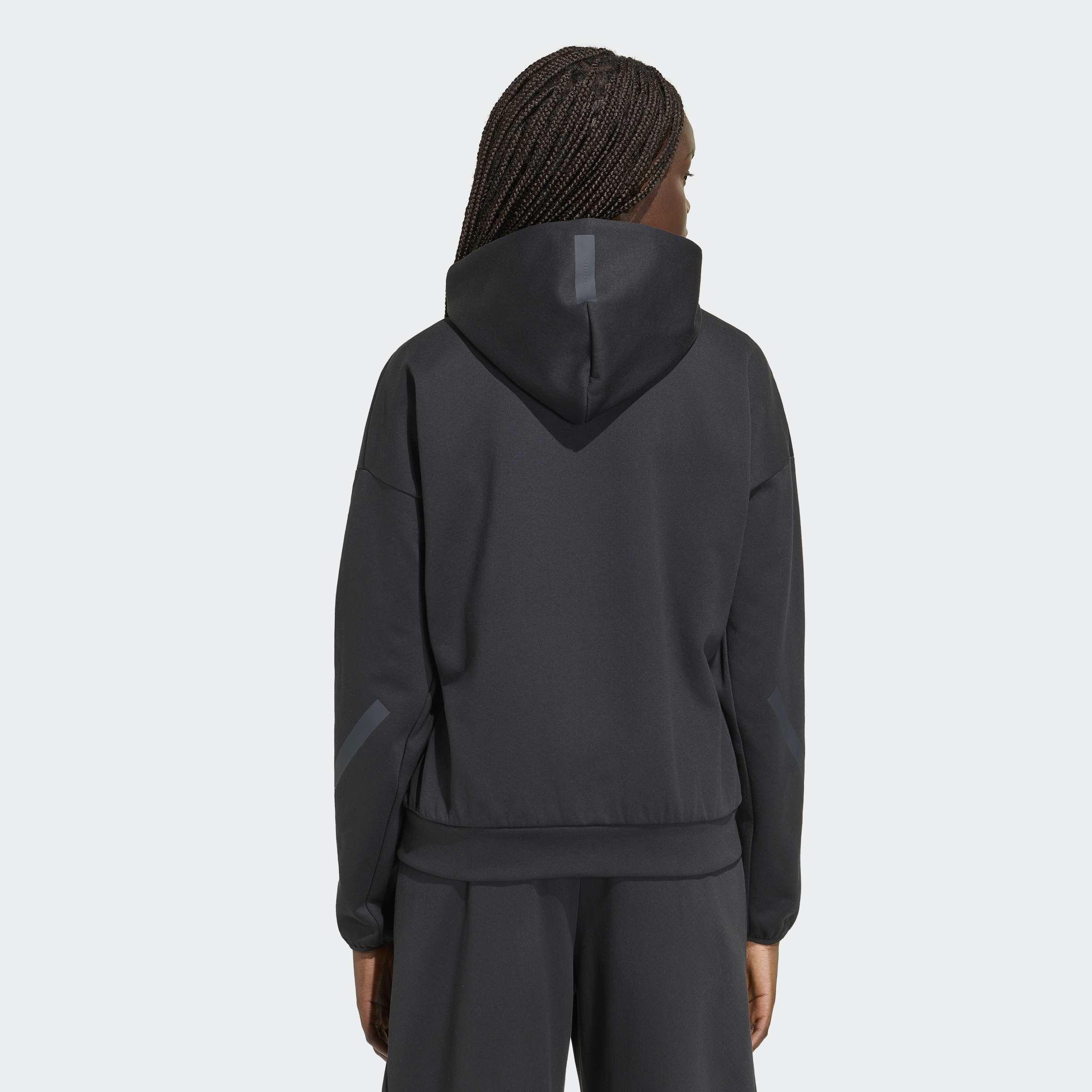 adidas Z.N.E. Full Zip Hoodie, Black, A701_ONE, large image number 1