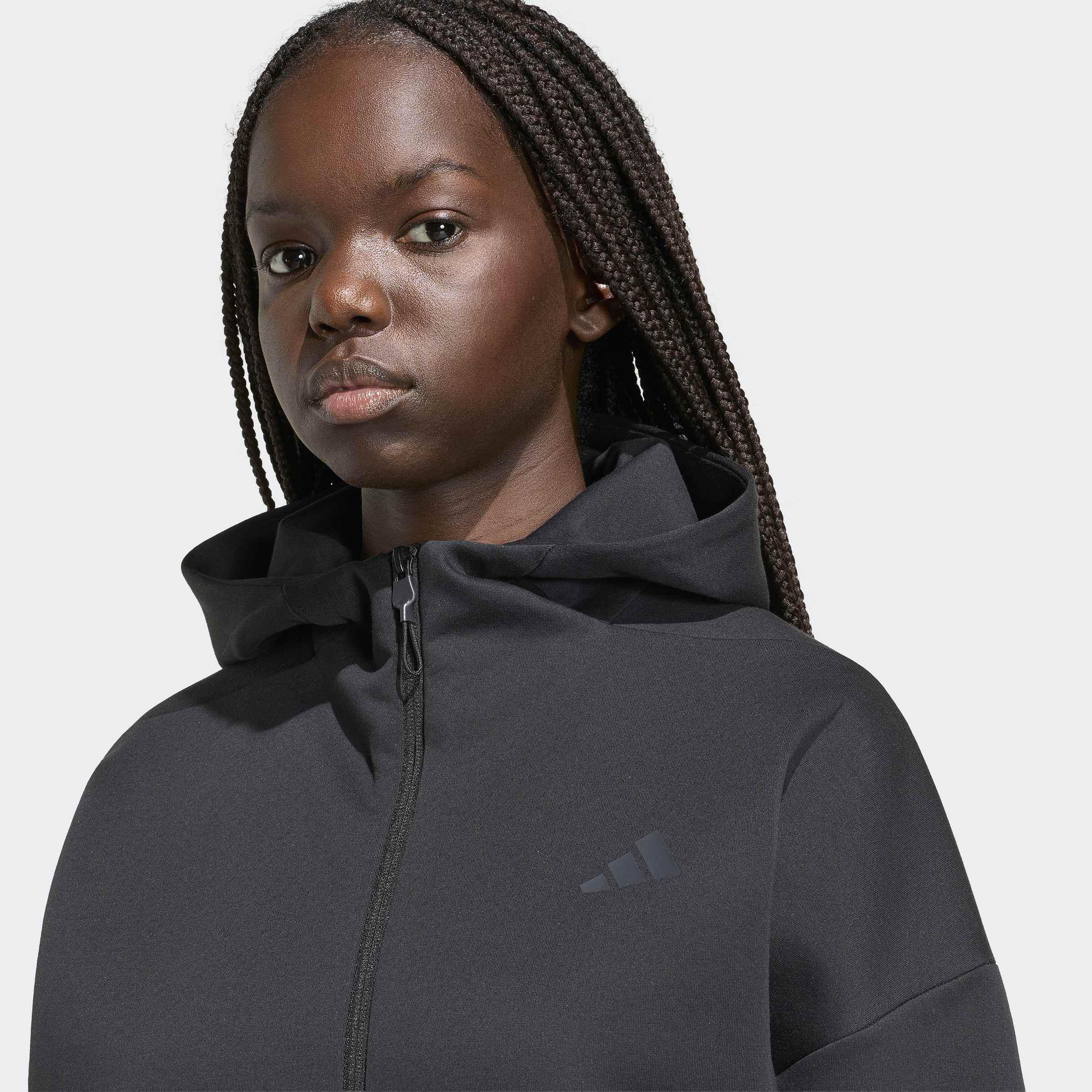 adidas Z.N.E. Full Zip Hoodie, Black, A701_ONE, large image number 2
