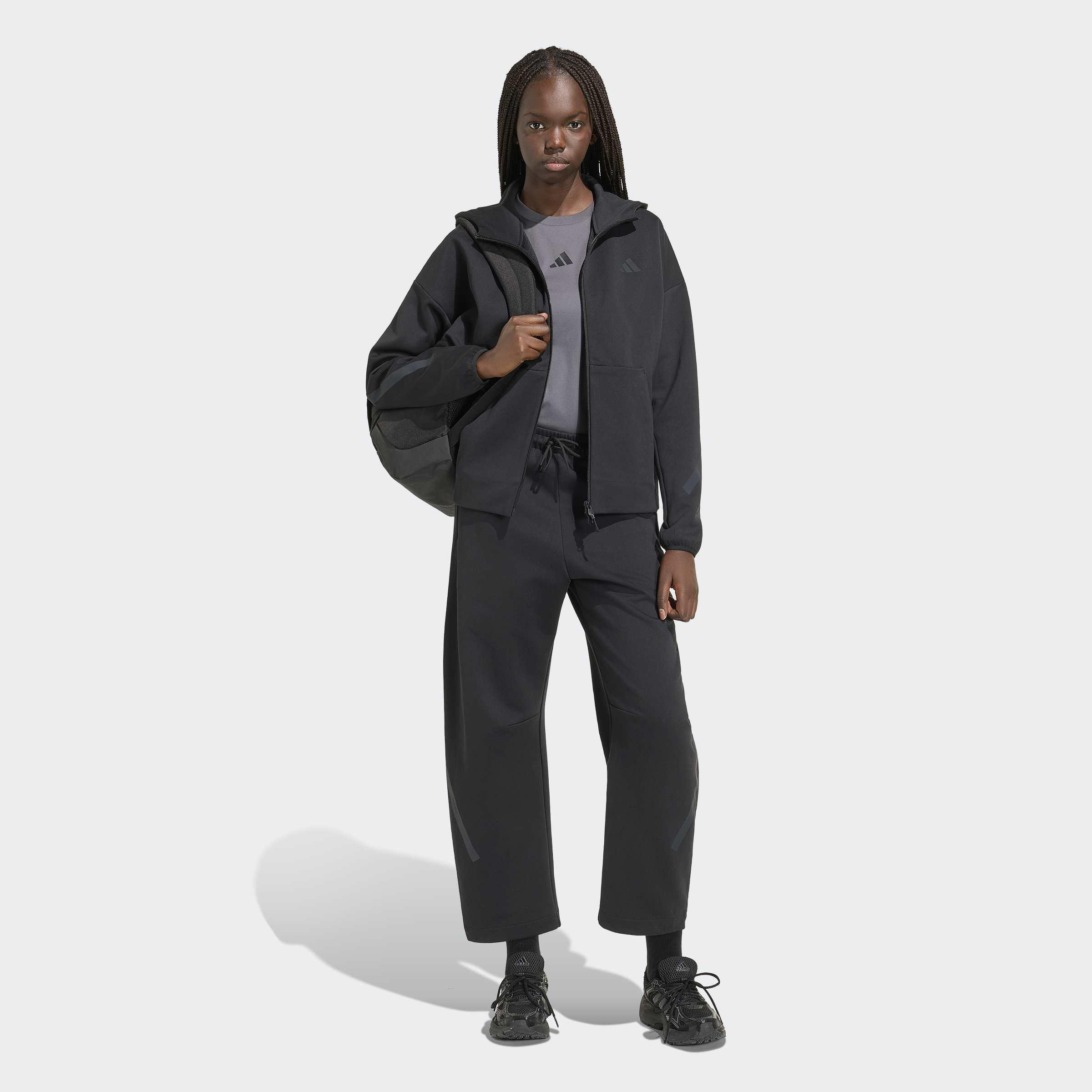 adidas Z.N.E. Full Zip Hoodie, Black, A701_ONE, large image number 5