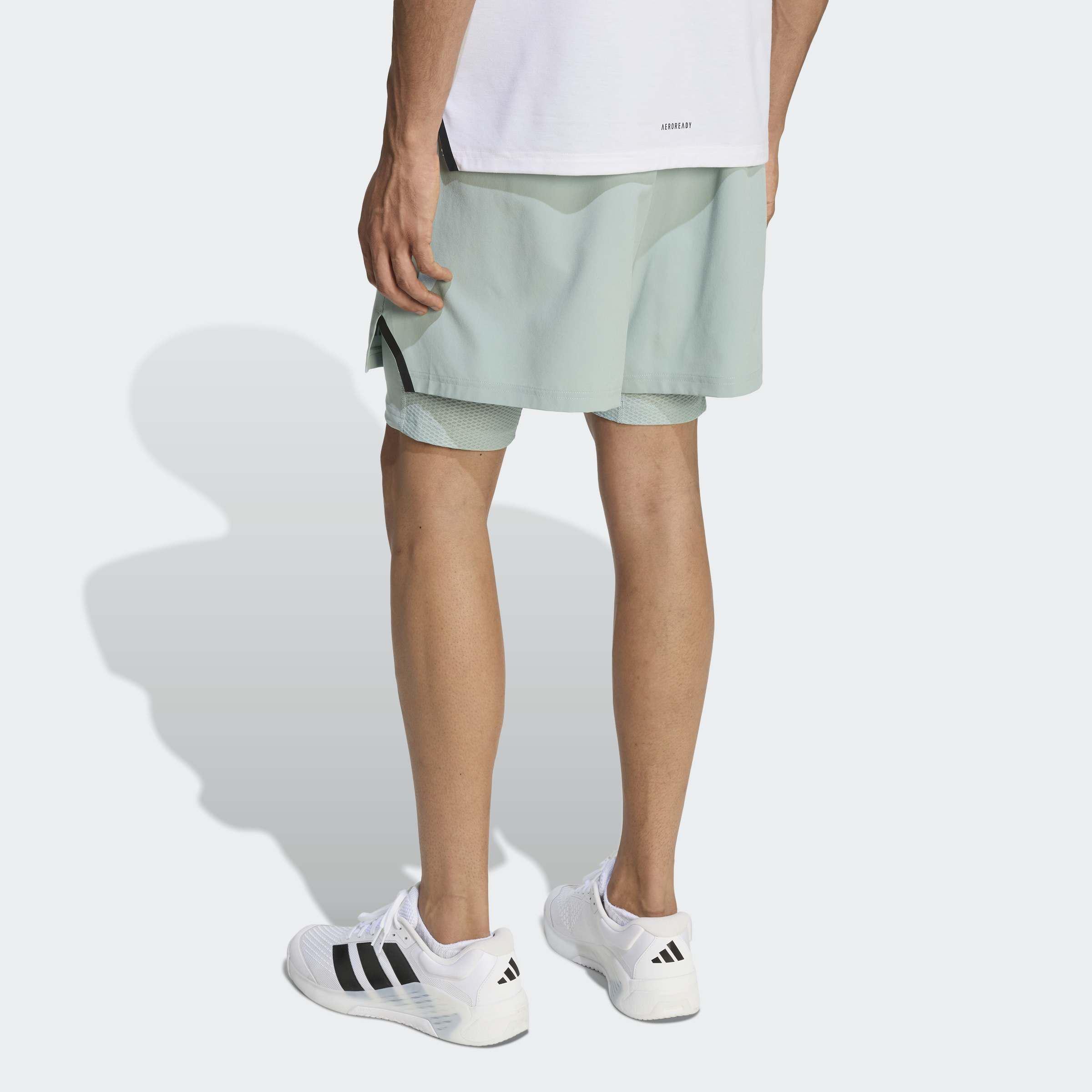 D4T Workout 2In1 Shorts, Green, A701_ONE, large image number 1