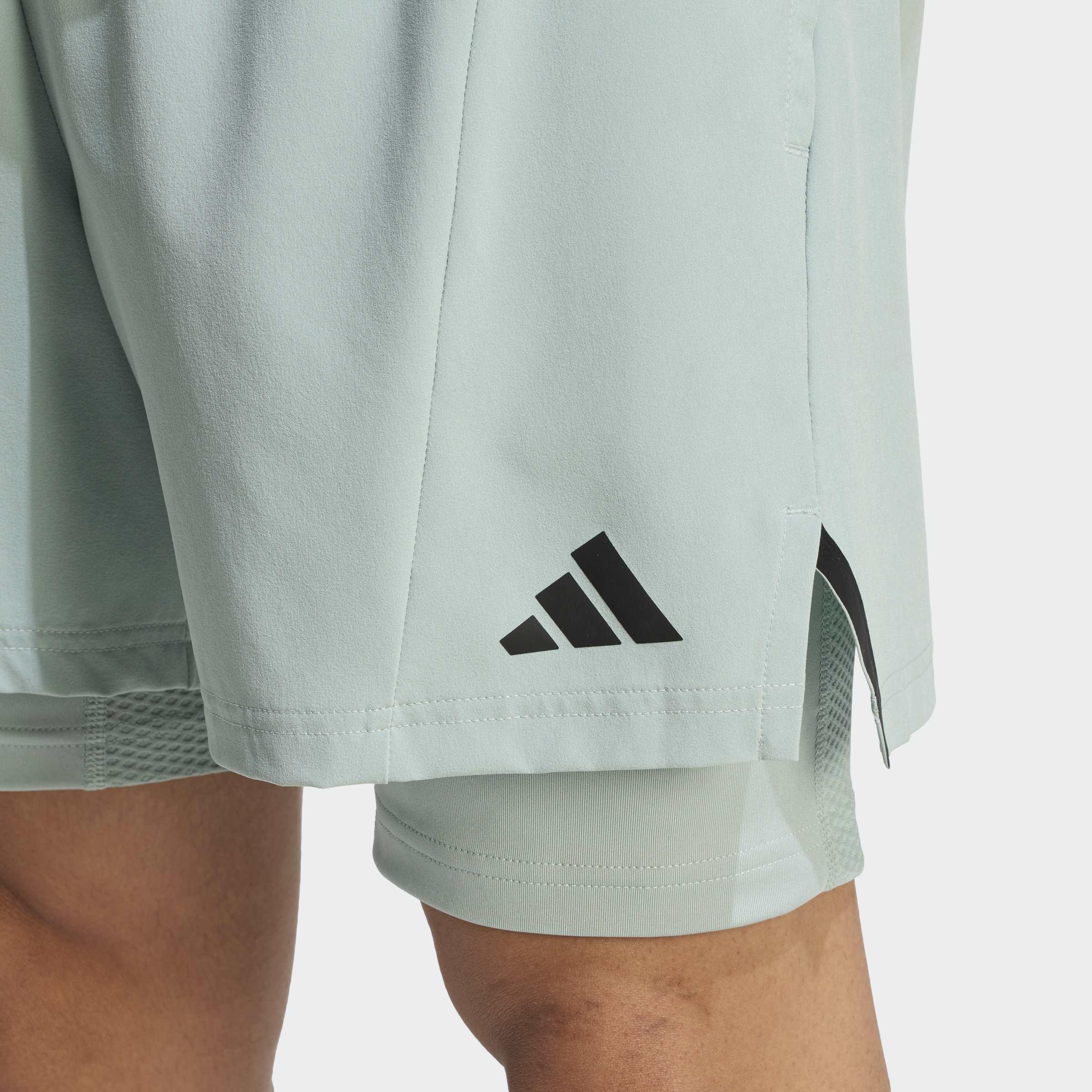 D4T Workout 2In1 Shorts, Green, A701_ONE, large image number 2