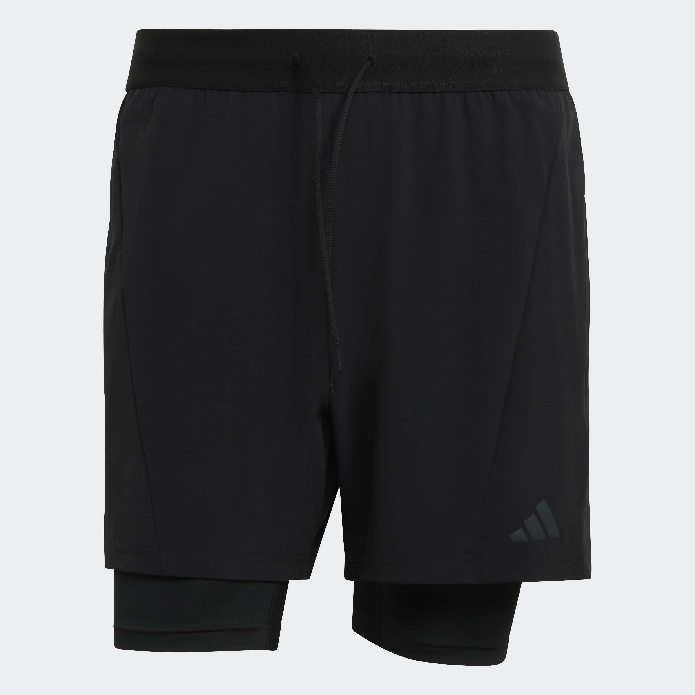 D4T Workout 2In1 Shorts, Black