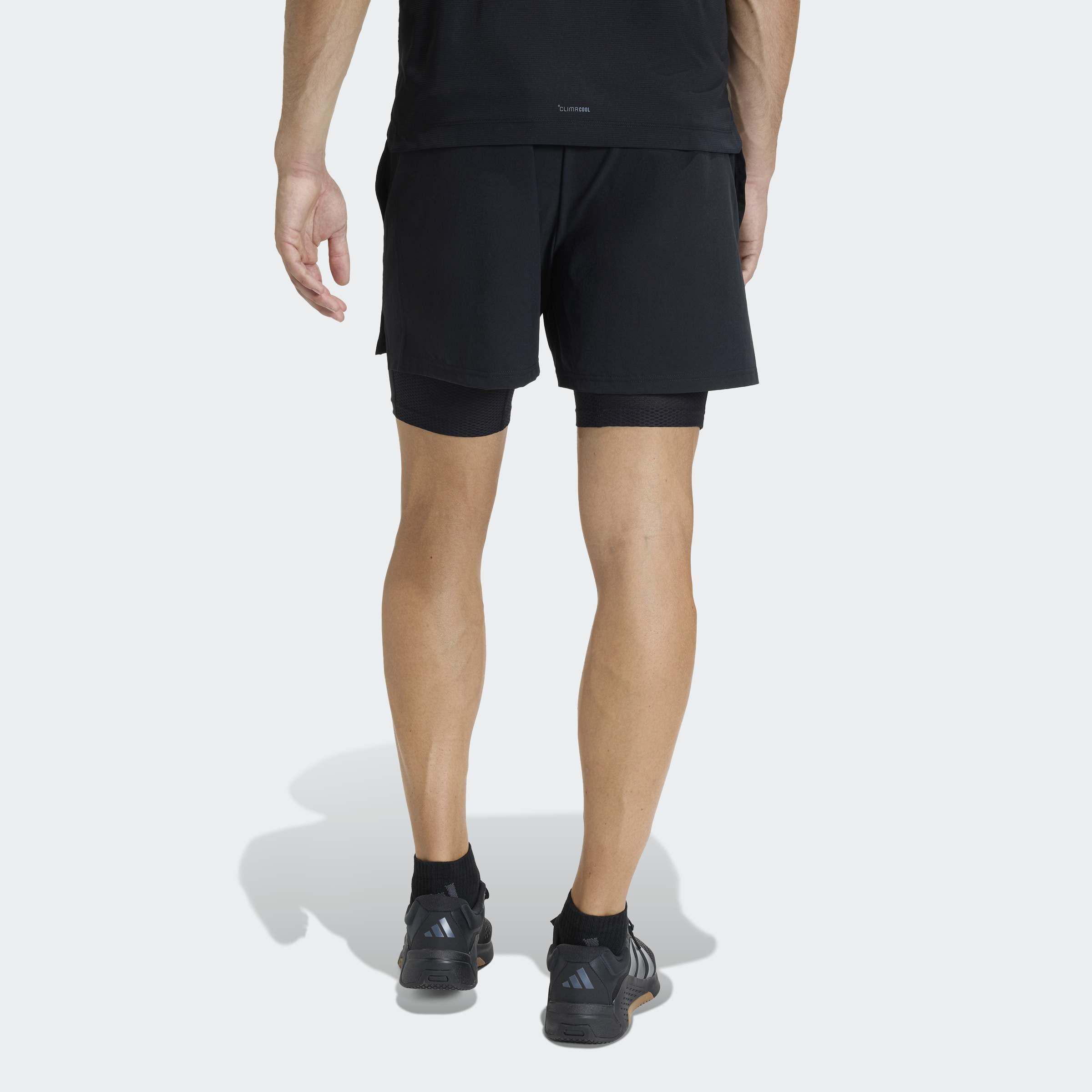 D4T Workout 2In1 Shorts, Black