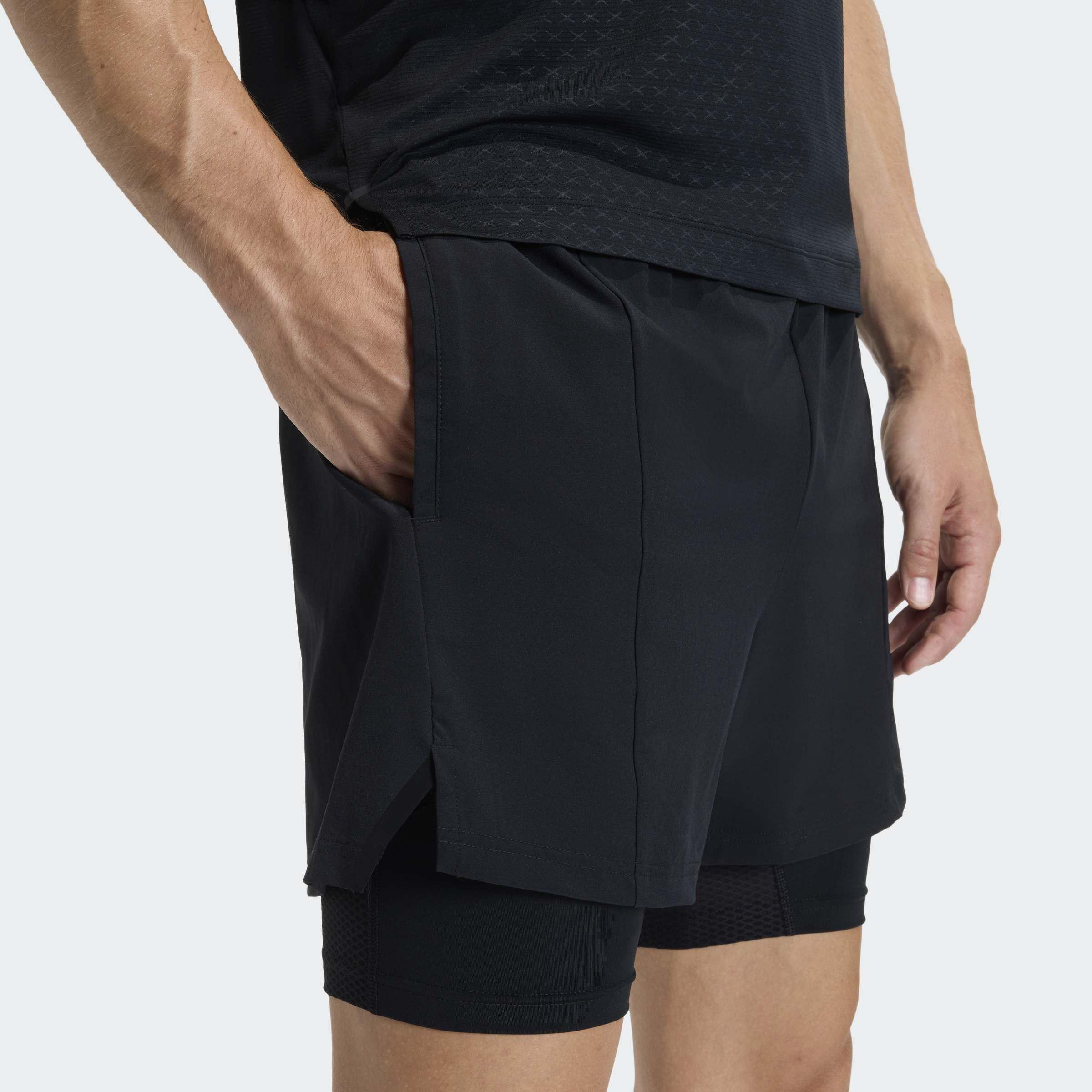 D4T Workout 2In1 Shorts, Black, A701_ONE, large image number 3