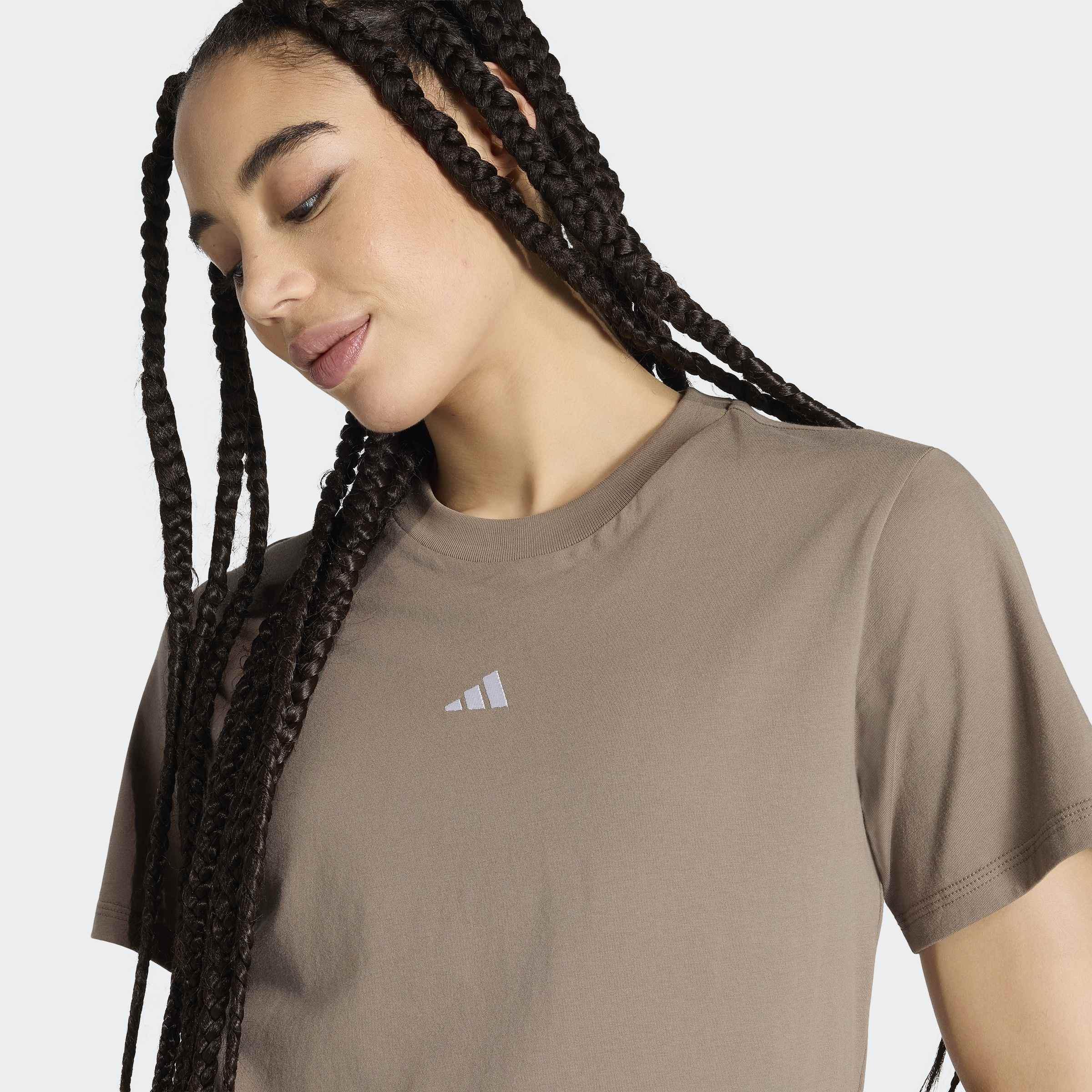 Essentials Small Logo Cotton T-Shirt, Beige, A701_ONE, large image number 2