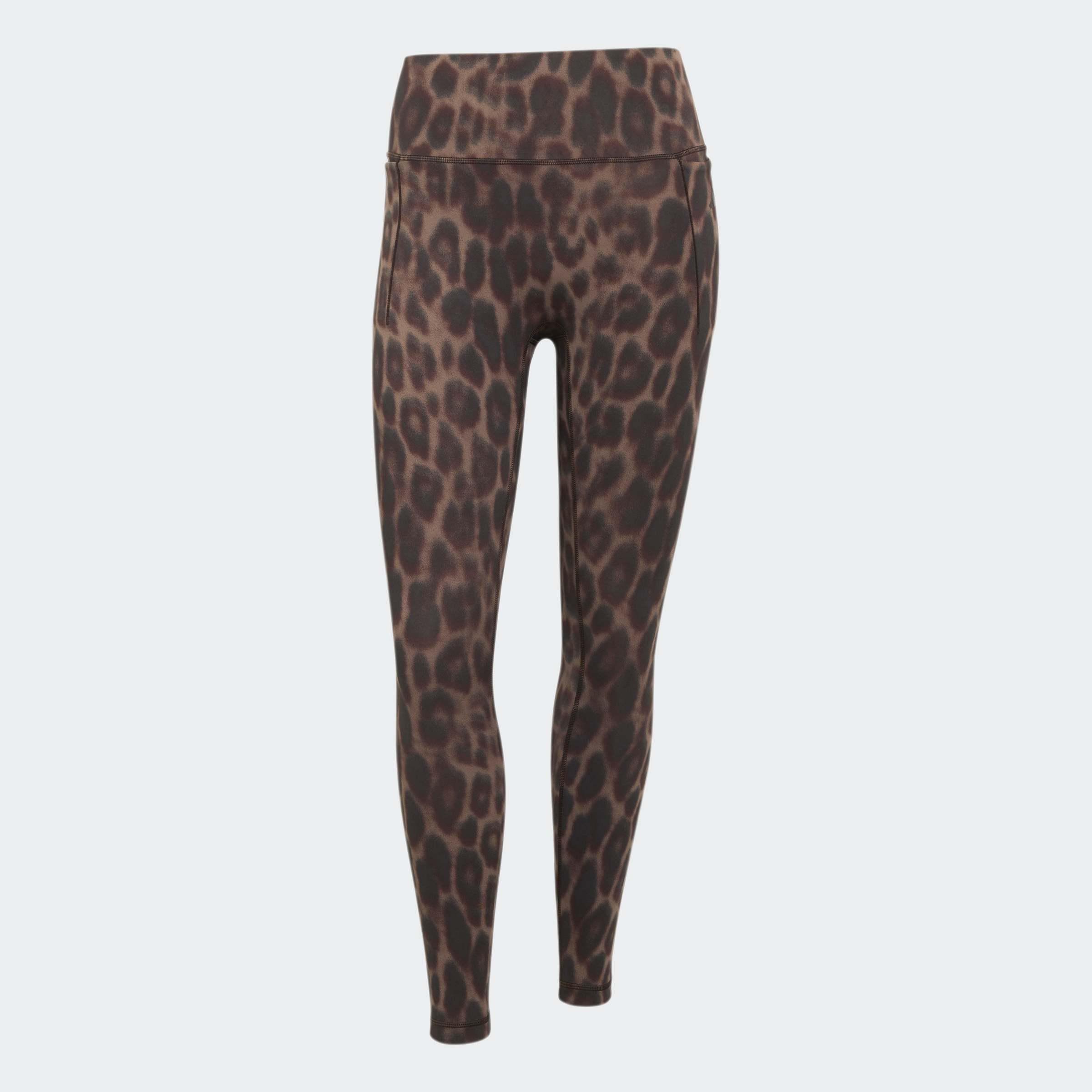 Optime Leopard 7/8 Leggings, Black, A701_ONE, medium
