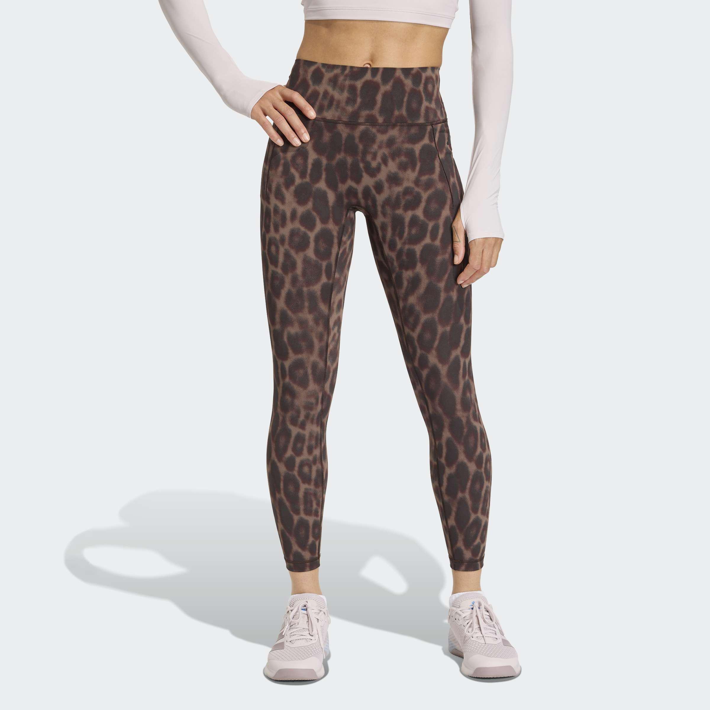 Optime Leopard 7/8 Leggings, Black, A701_ONE, large image number 4