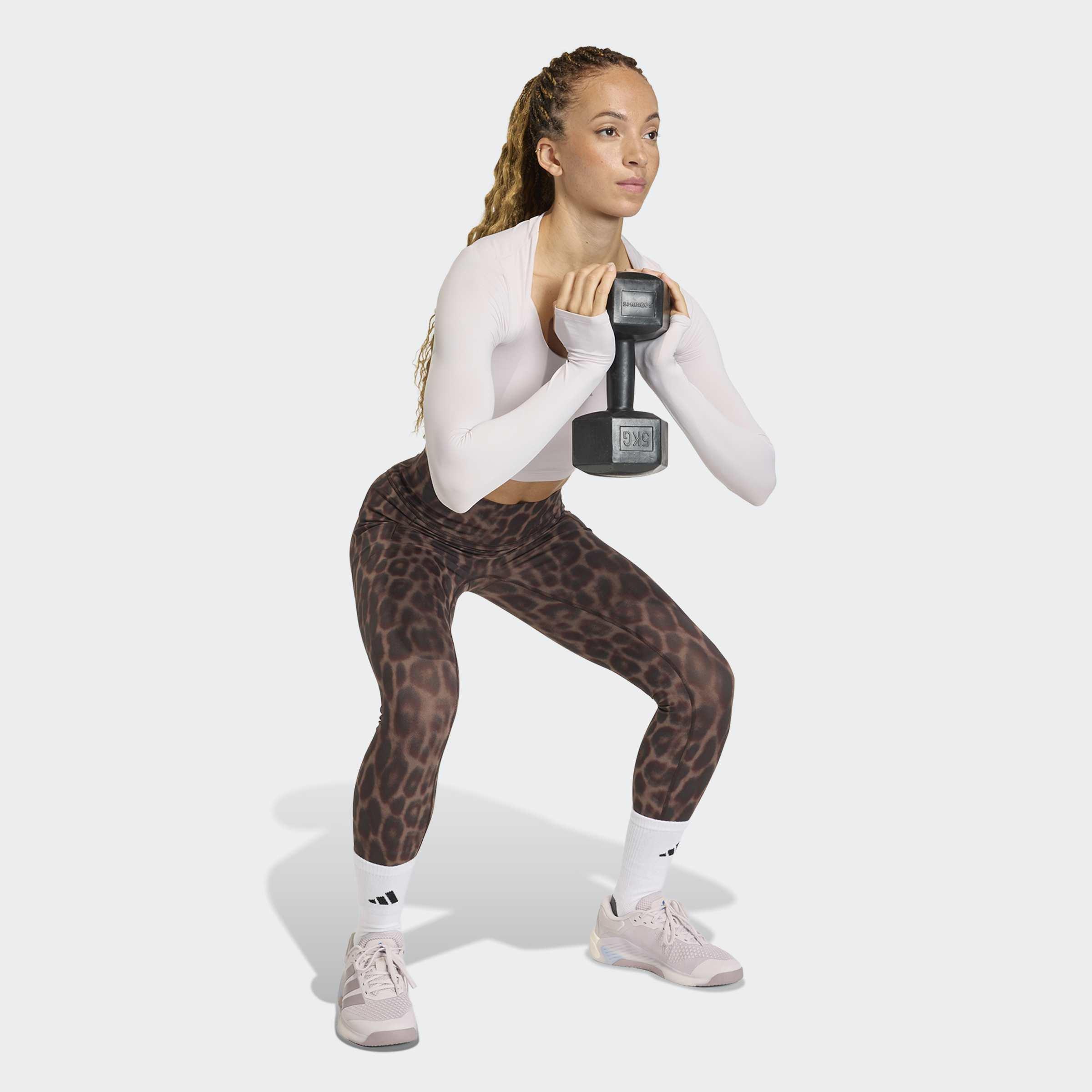 Optime Leopard 7/8 Leggings, Black, A701_ONE, large image number 6