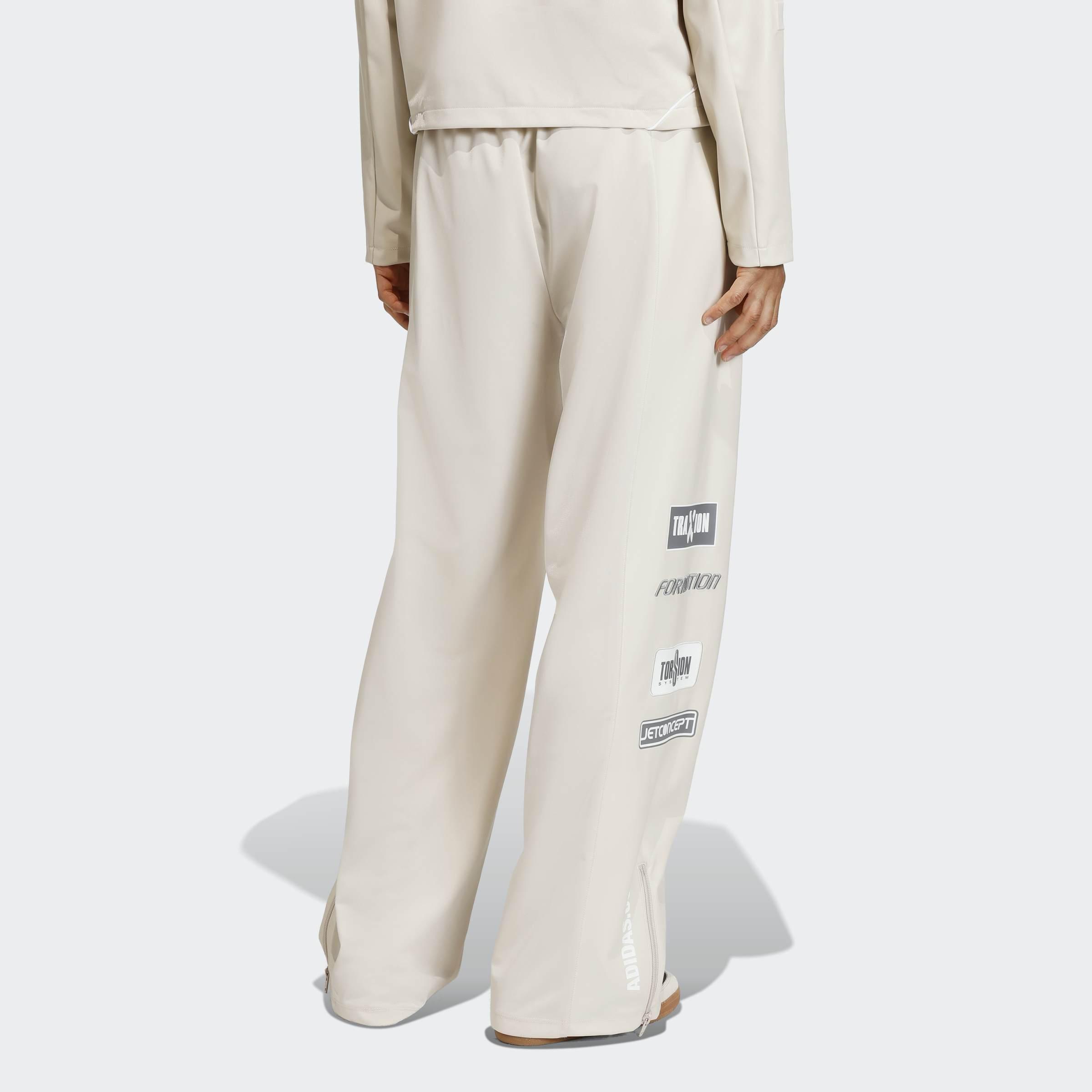 Teamgeist Faux Leather Track Tracksuit Bottoms, Beige, A701_ONE, large image number 1