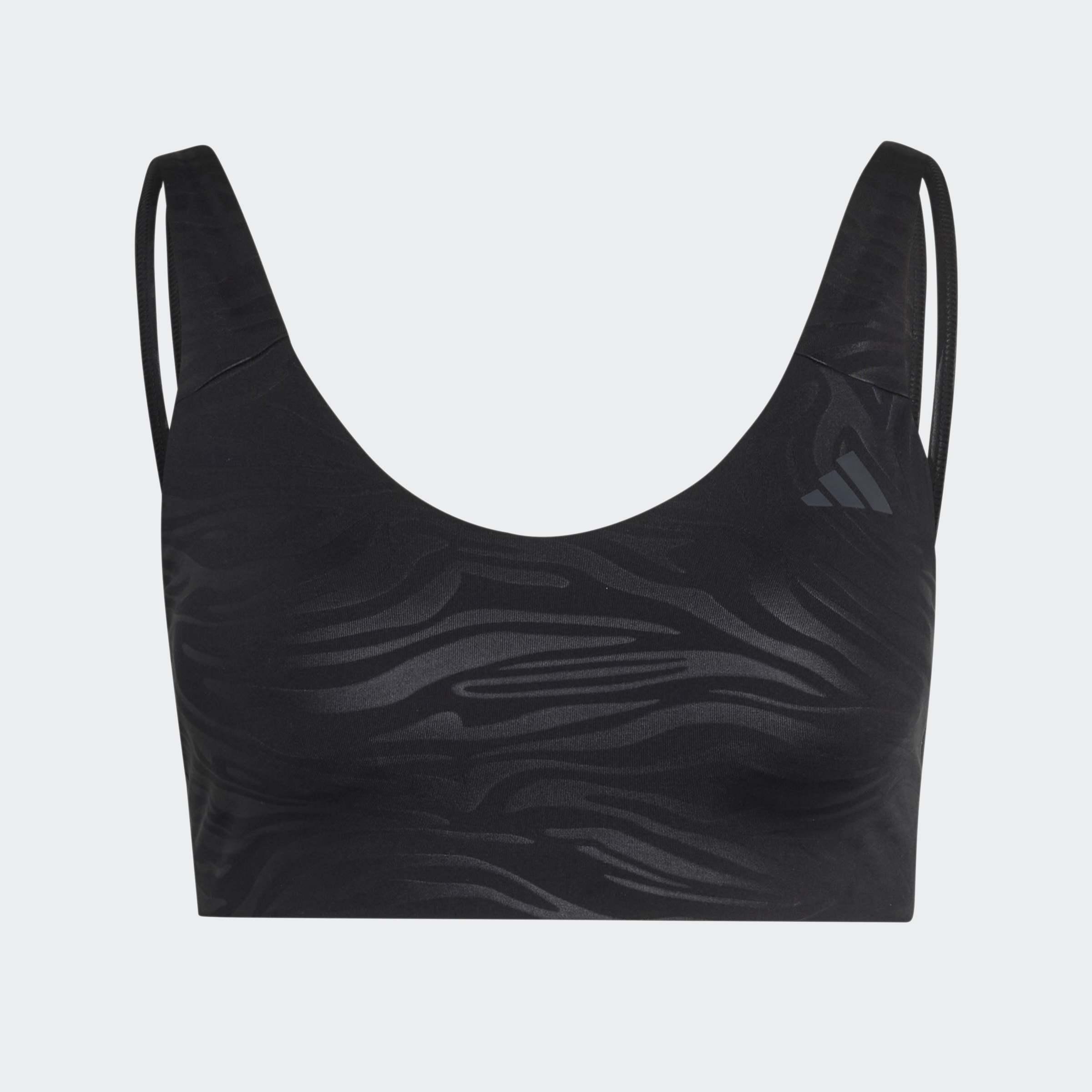 All Me Essentials Graphic Light Support Bra, Black