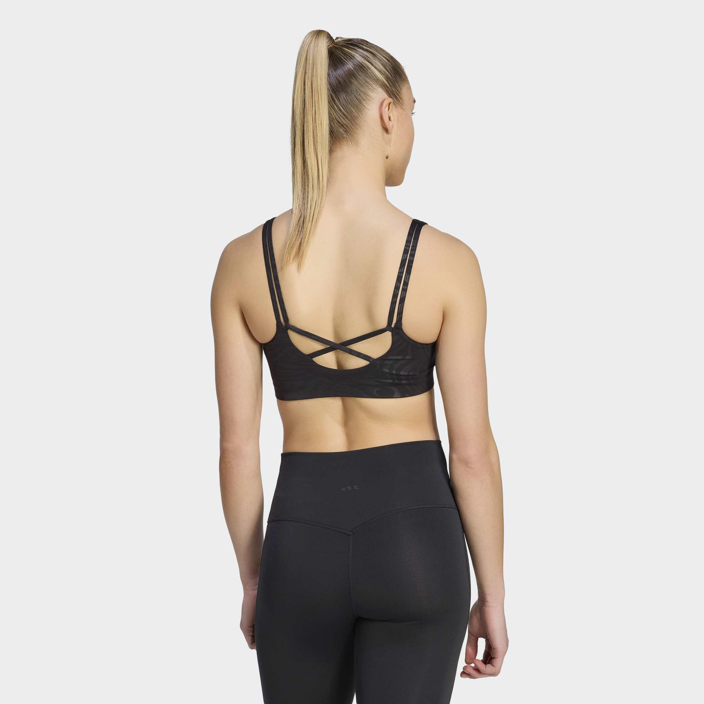 All Me Essentials Graphic Light Support Bra, Black
