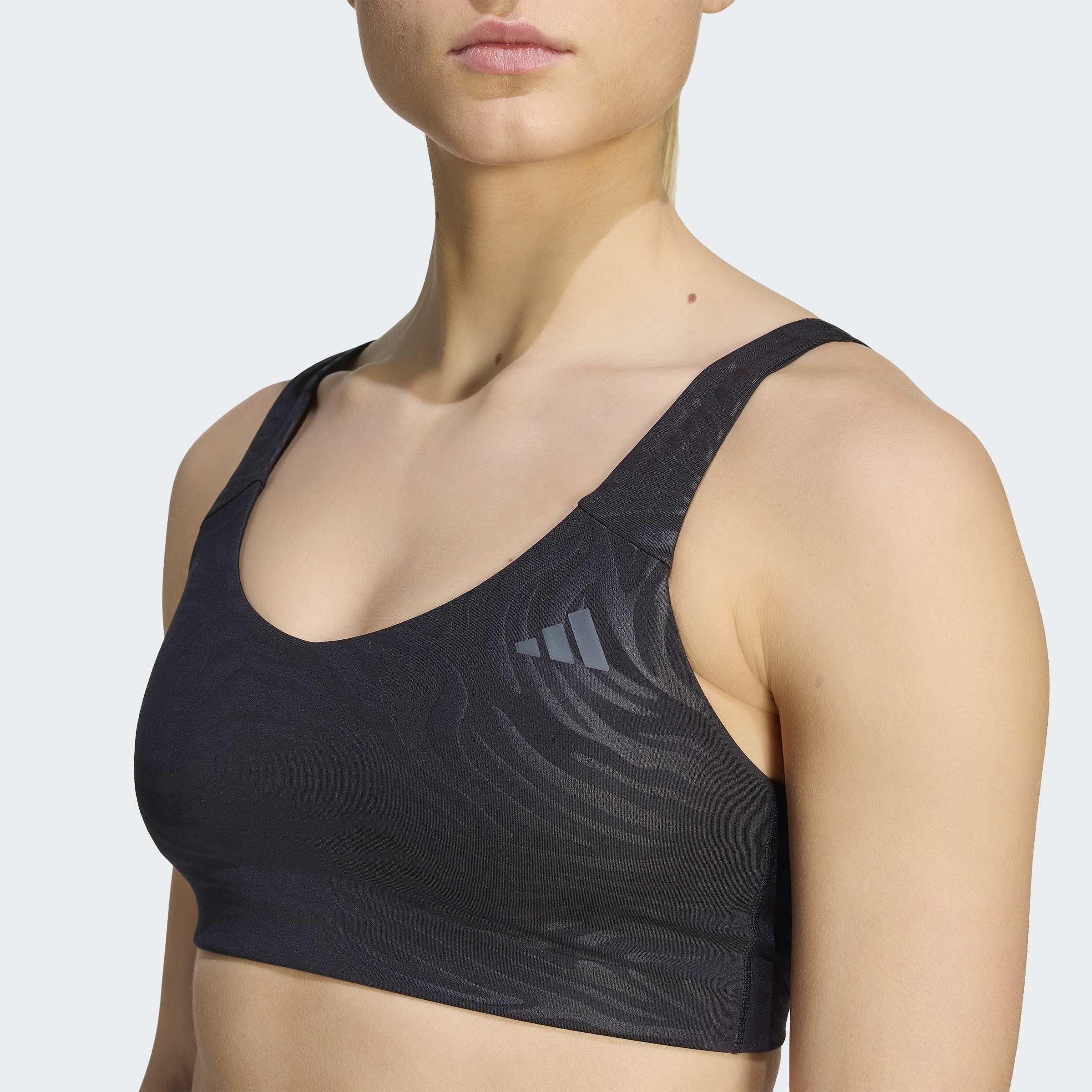 All Me Essentials Graphic Light Support Bra, Black, A701_ONE, large image number 3