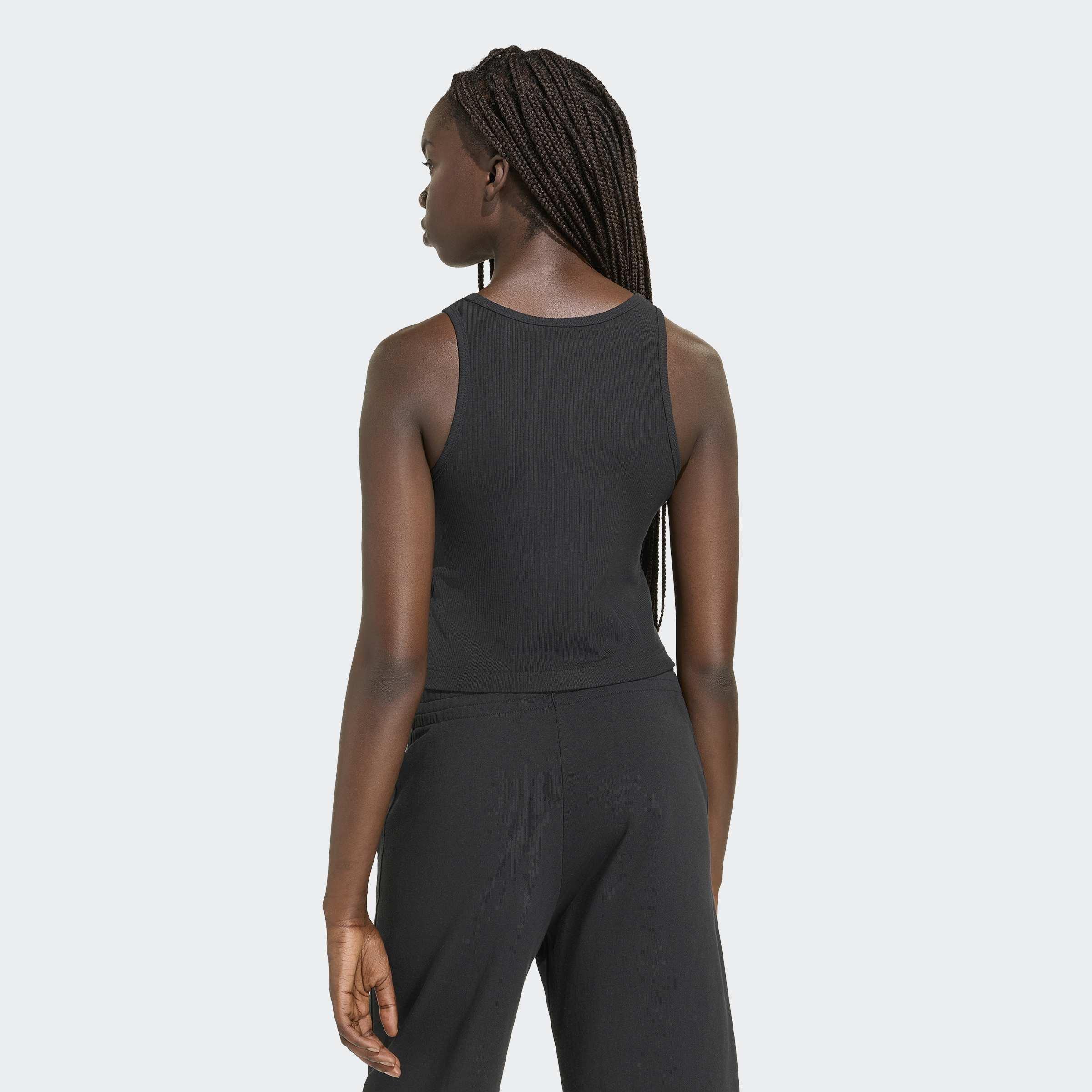 adidas Kit Small Logo Rib Tank Top, Black, A701_ONE, medium