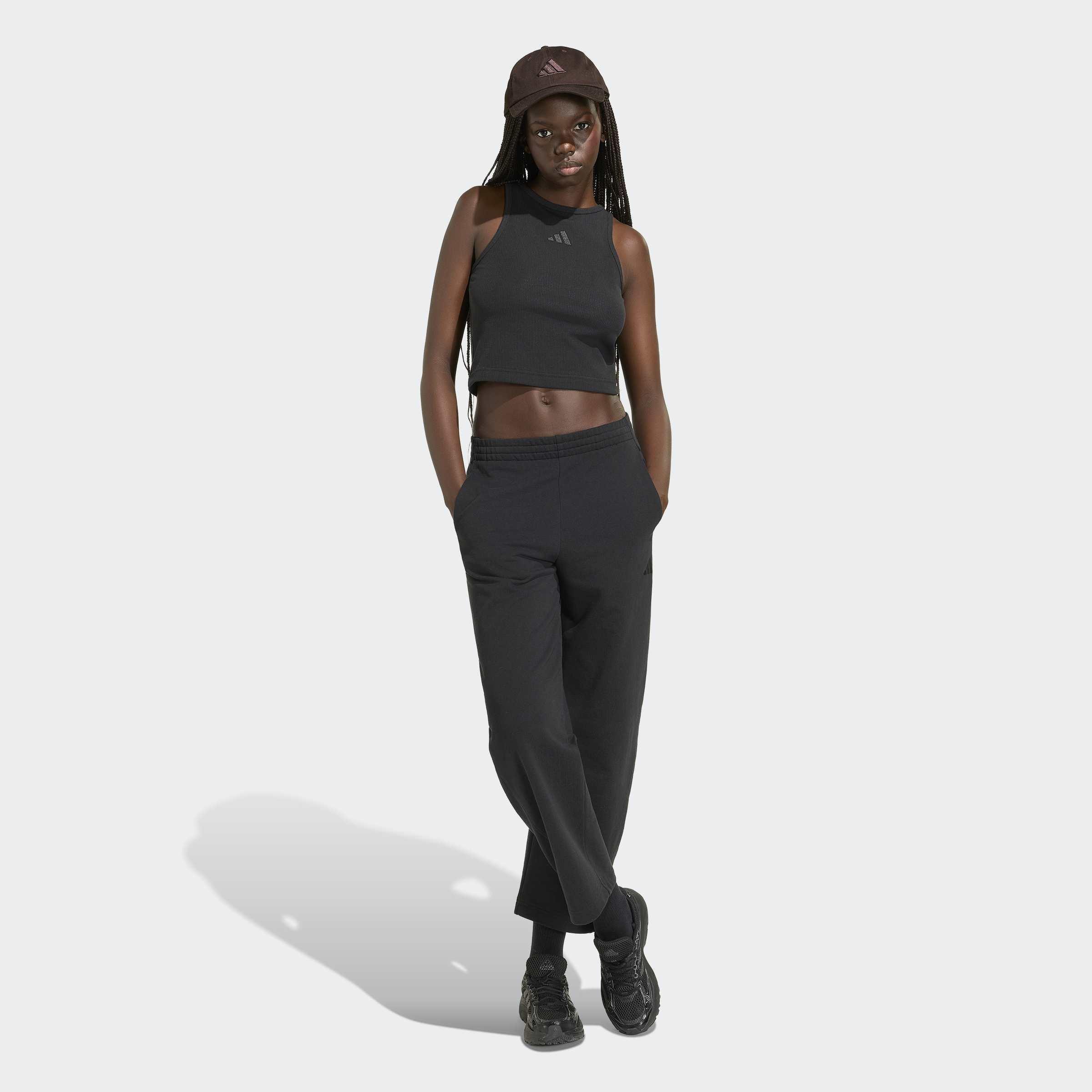 adidas Kit Small Logo Rib Tank Top, Black, A701_ONE, large image number 5