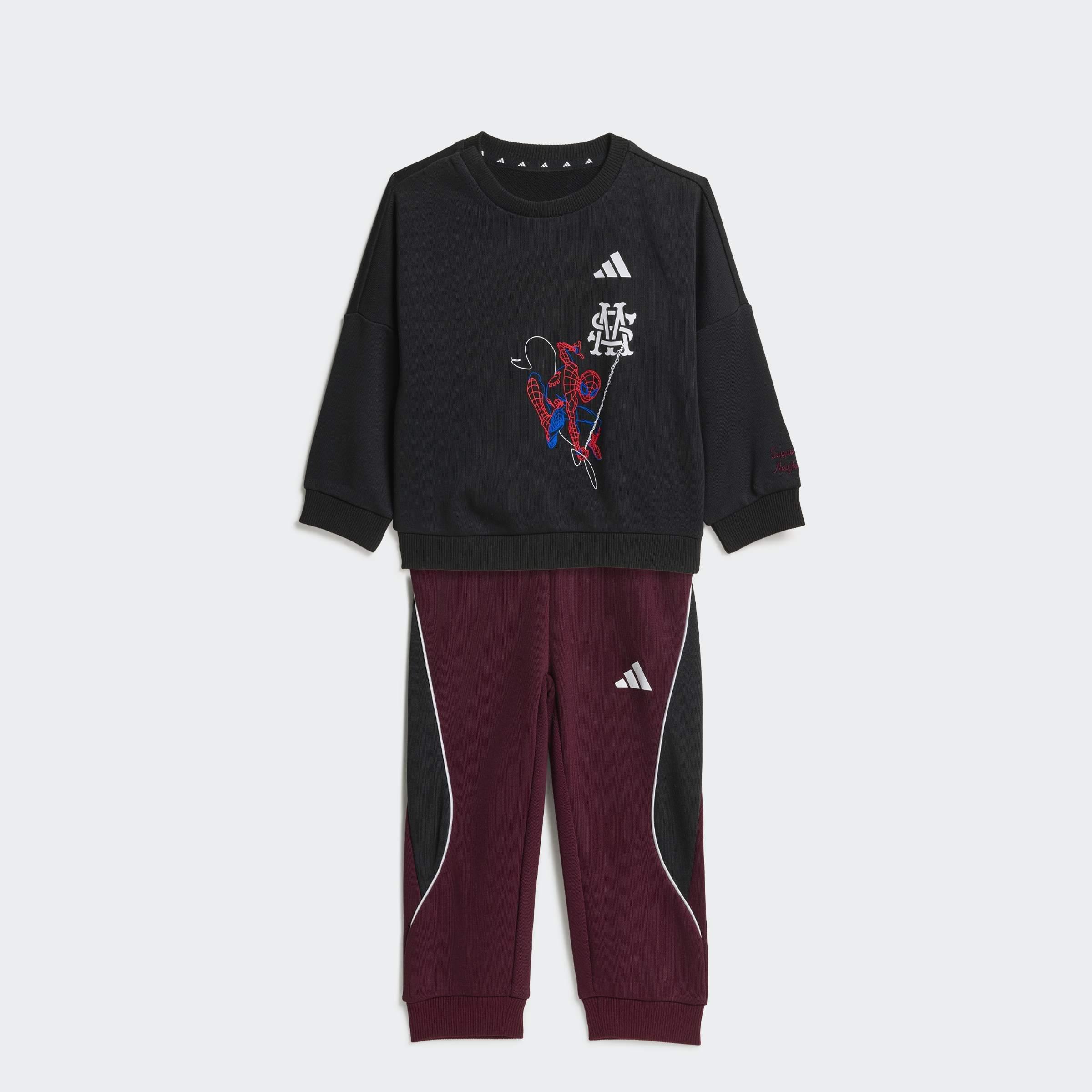 Kids Unisex adidas Marvel Spider-Man Jogger Set, Black