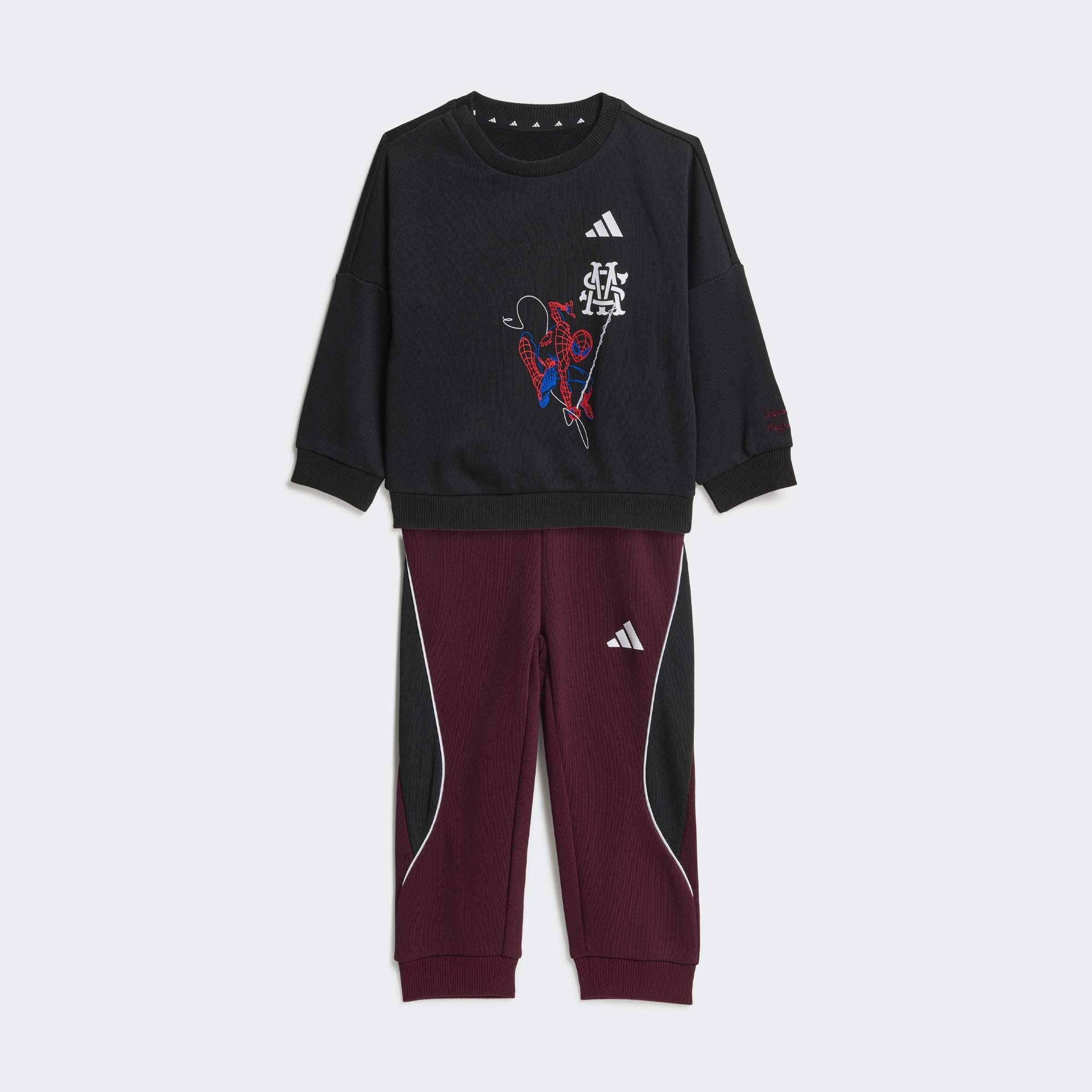 Kids Unisex adidas Marvel Spider-Man Jogger Set, Black