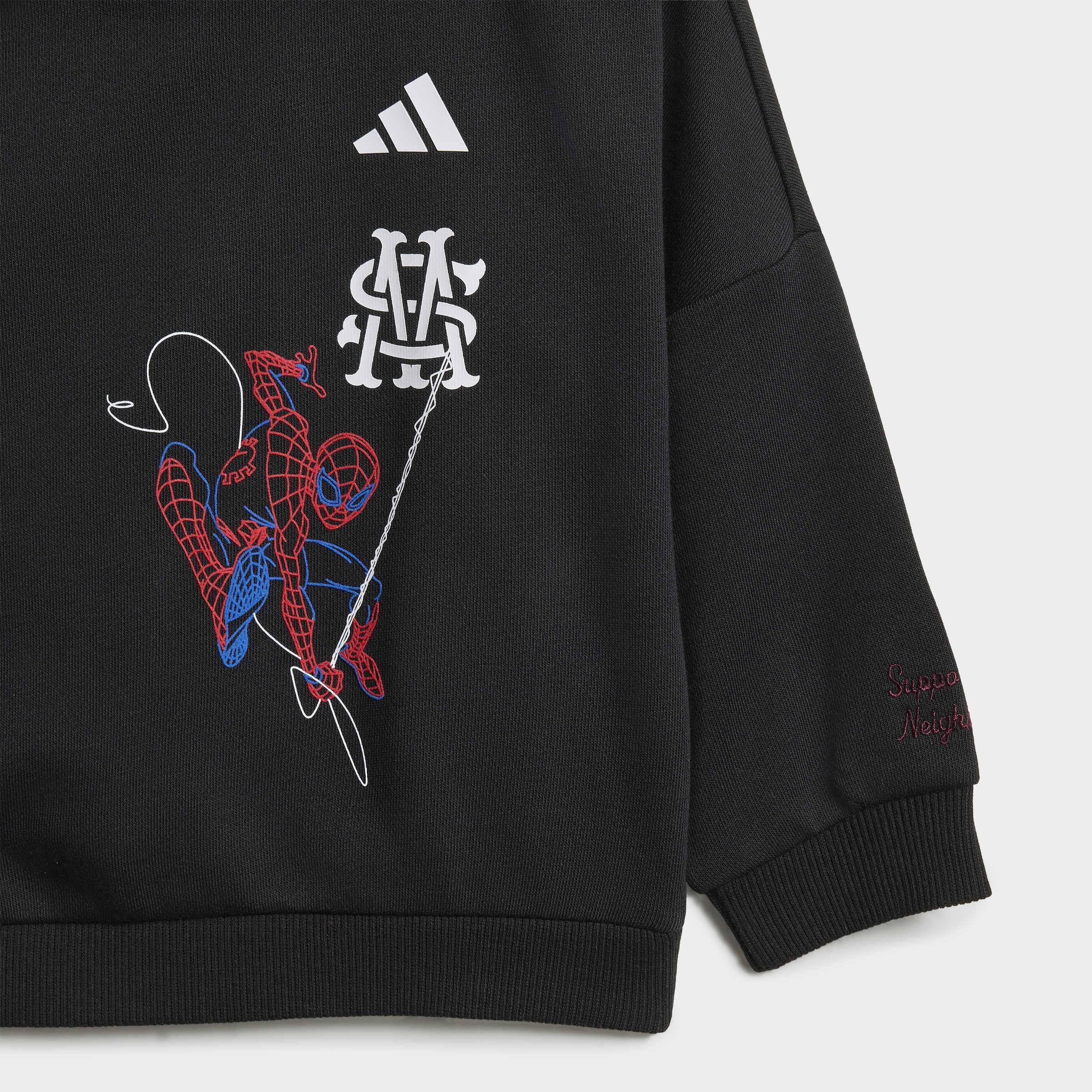 Kids Unisex adidas Marvel Spider-Man Jogger Set, Black, A701_ONE, large image number 6