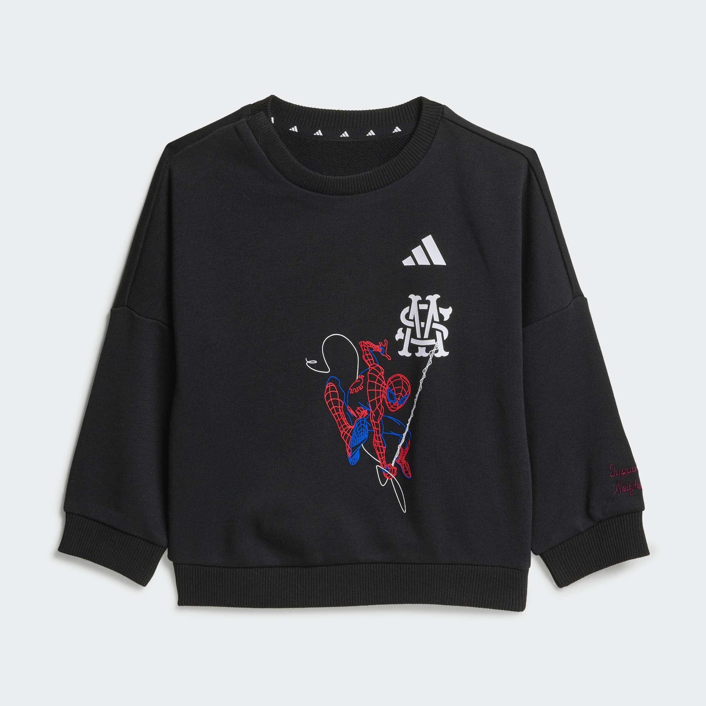 Kids Unisex adidas Marvel Spider-Man Jogger Set, Black, A701_ONE, large image number 7