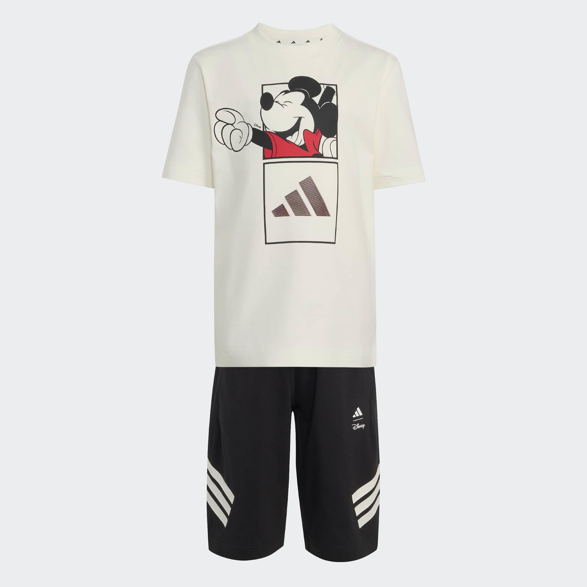 Kids Unisex adidas Disney Mickey Mouse T-Shirt Set, White