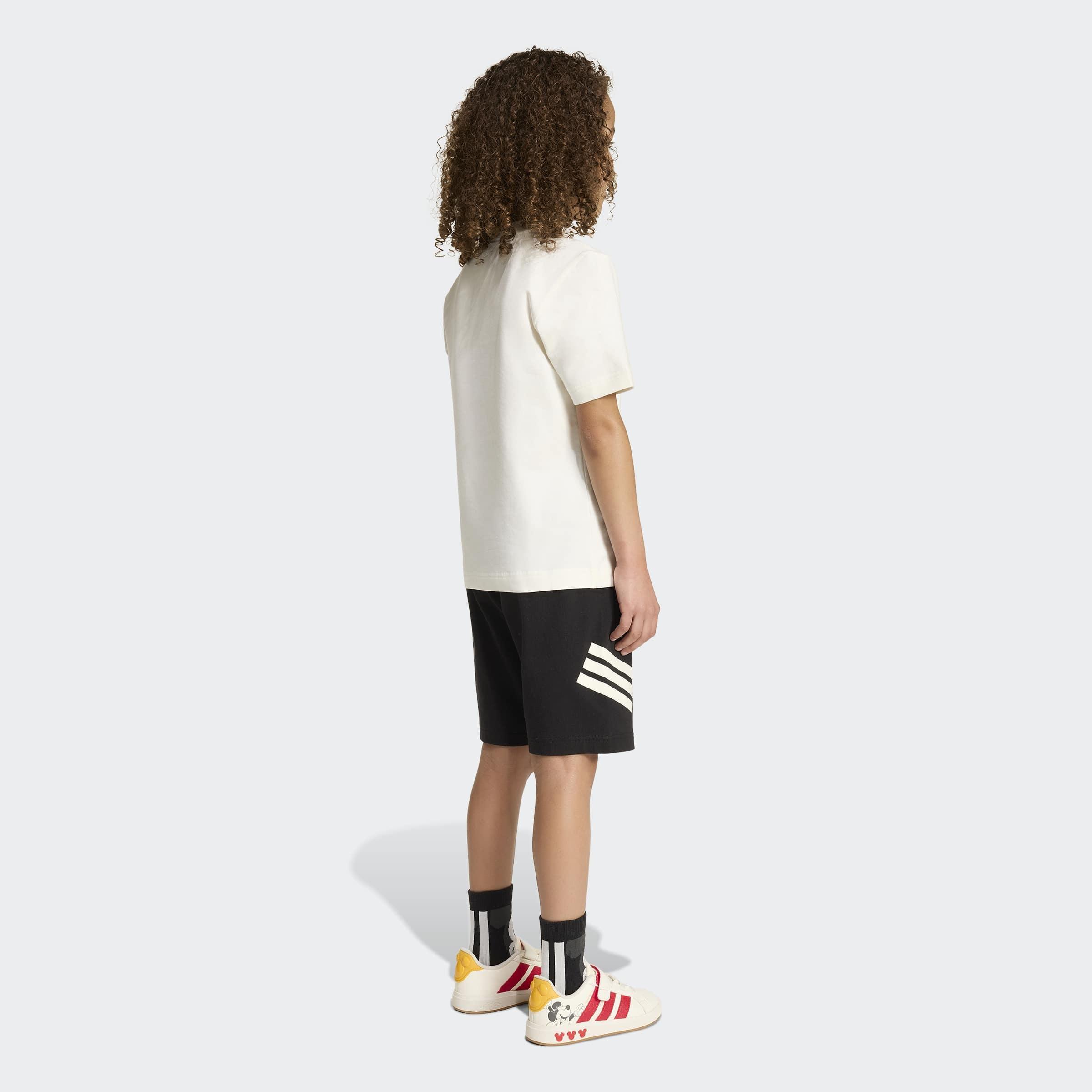Kids Unisex adidas Disney Mickey Mouse T-Shirt Set, White, A701_ONE, large image number 2