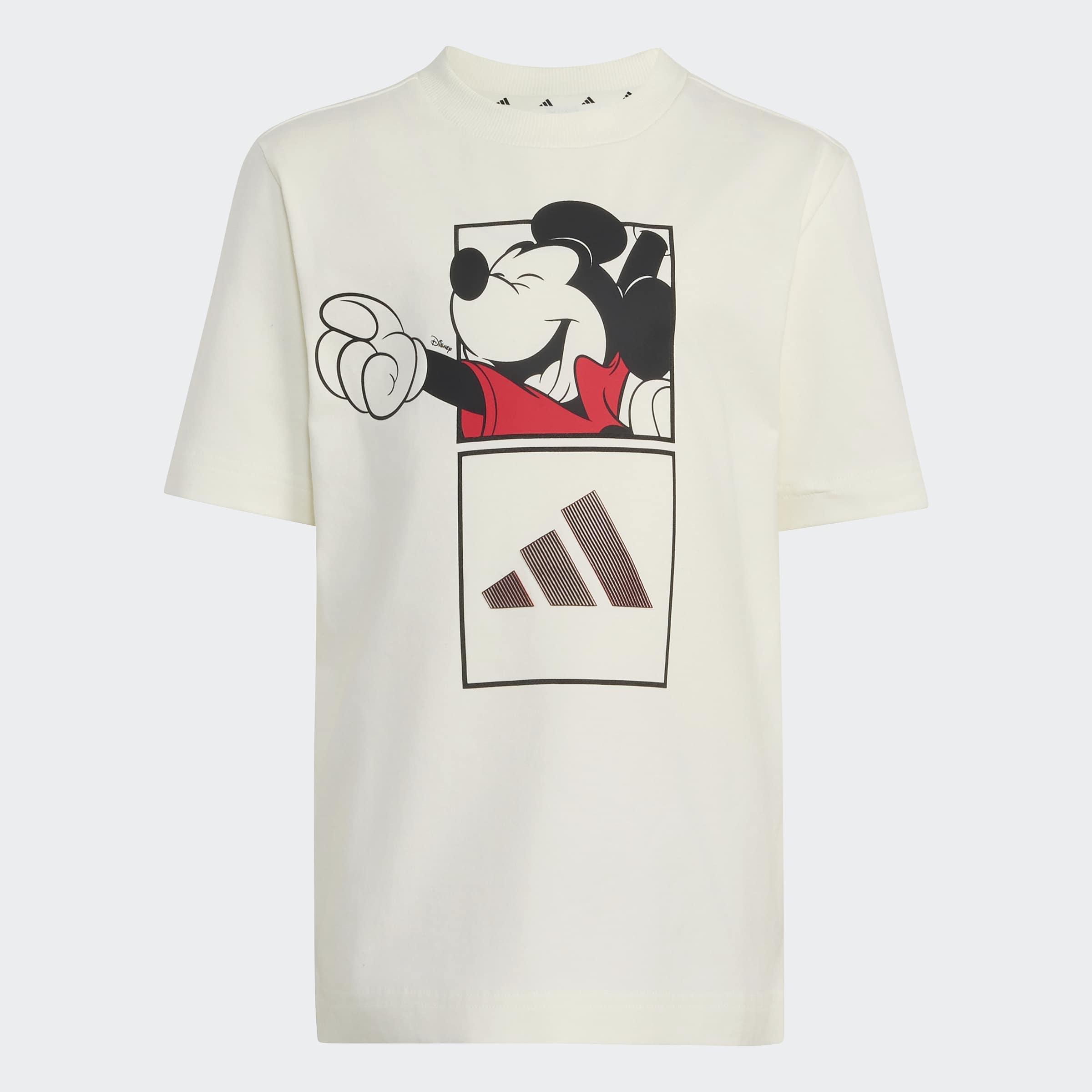 Kids Unisex adidas Disney Mickey Mouse T-Shirt Set, White, A701_ONE, large image number 6