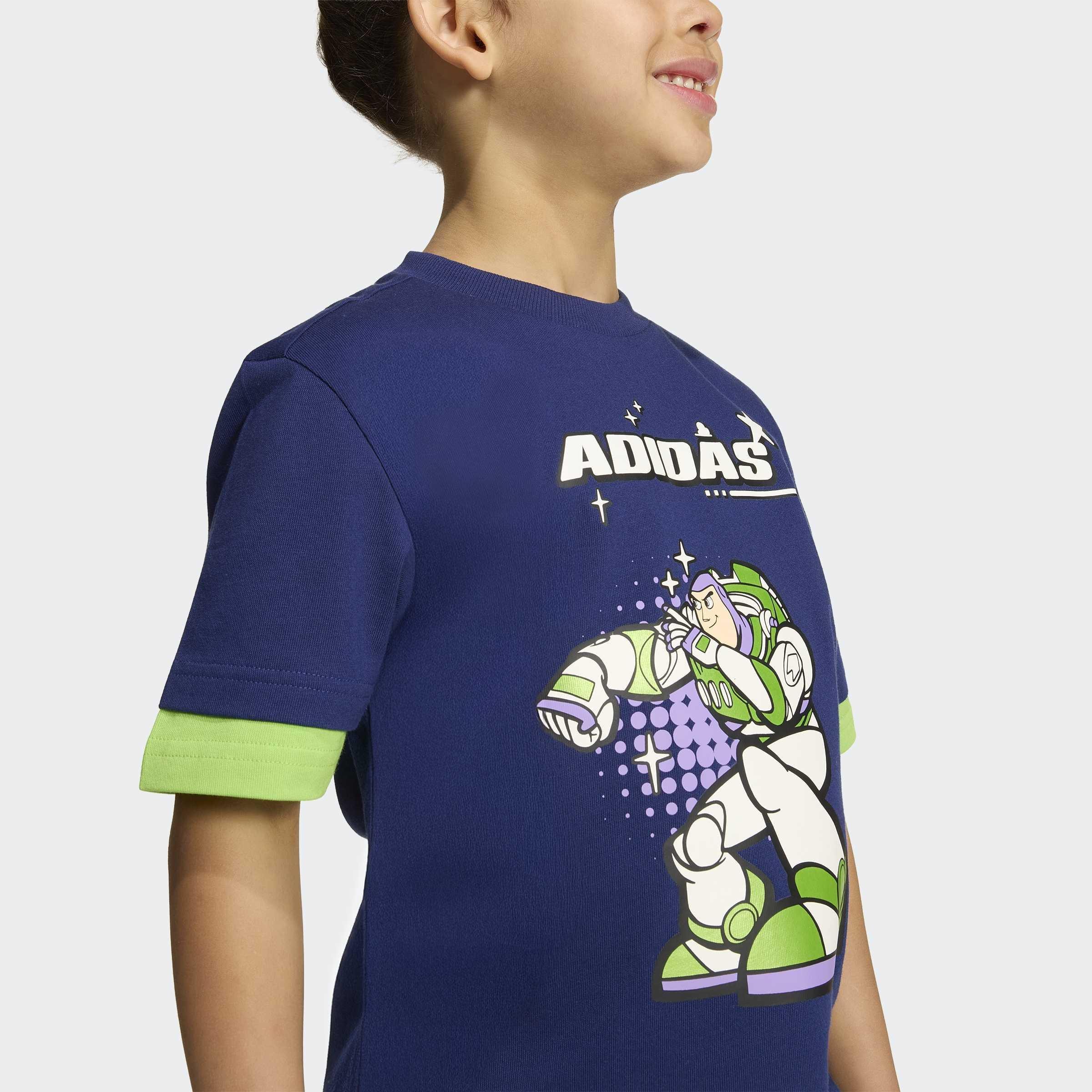 Kids Unisex adidas Pixar Toy Story T-Shirt Set, Blue, A701_ONE, large image number 3