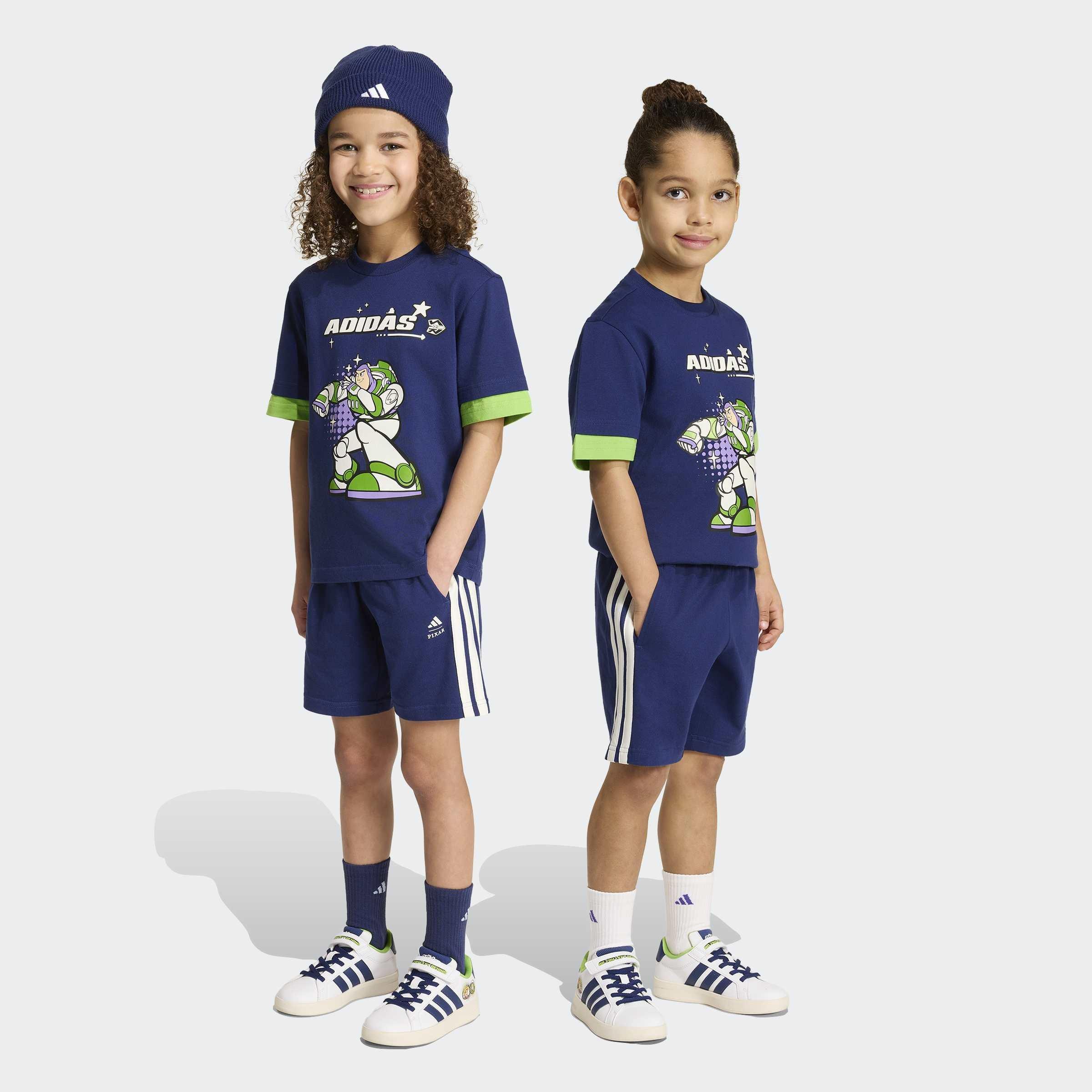 Kids Unisex adidas Pixar Toy Story T-Shirt Set, Blue, A701_ONE, large image number 5