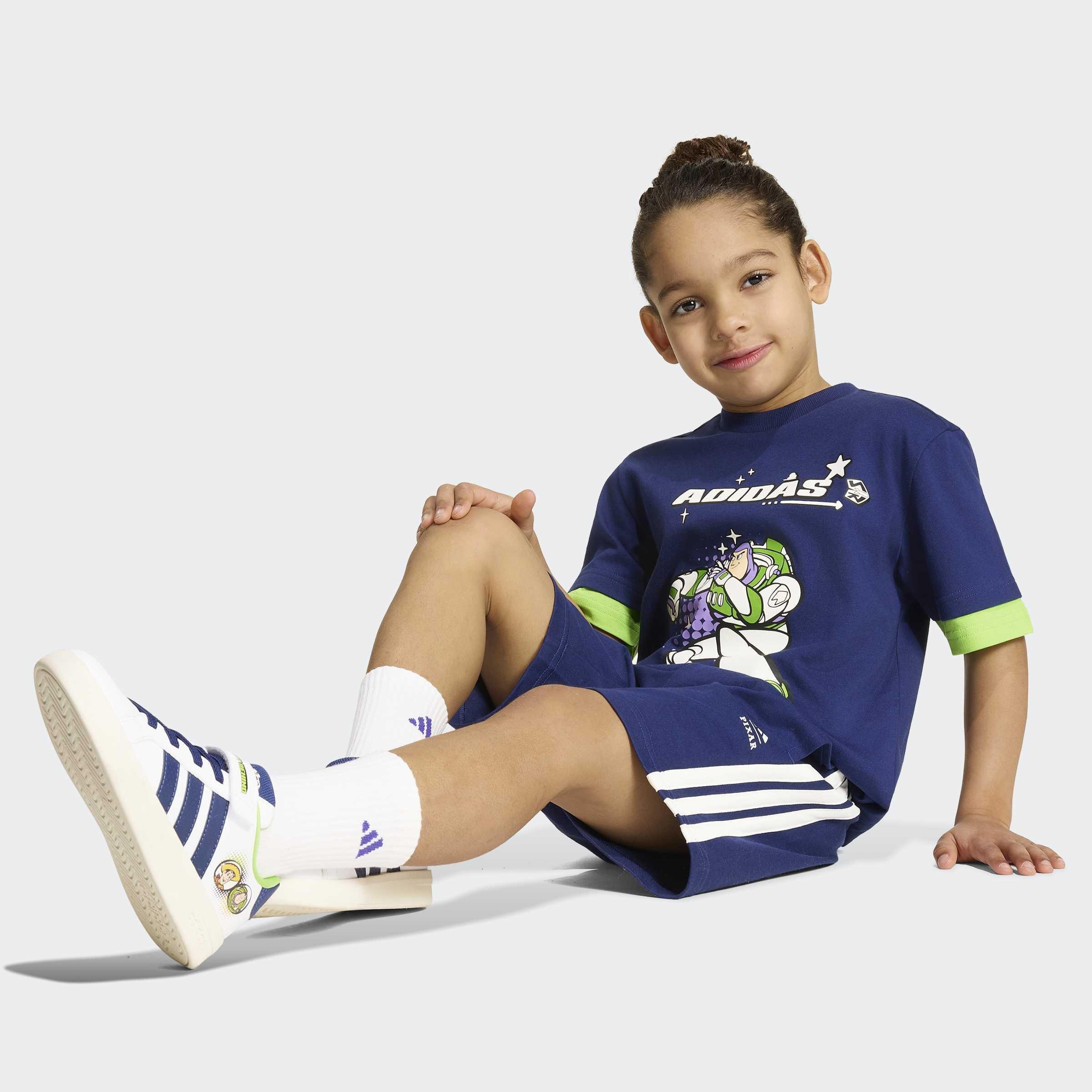 Kids Unisex adidas Pixar Toy Story T-Shirt Set, Blue, A701_ONE, large image number 8