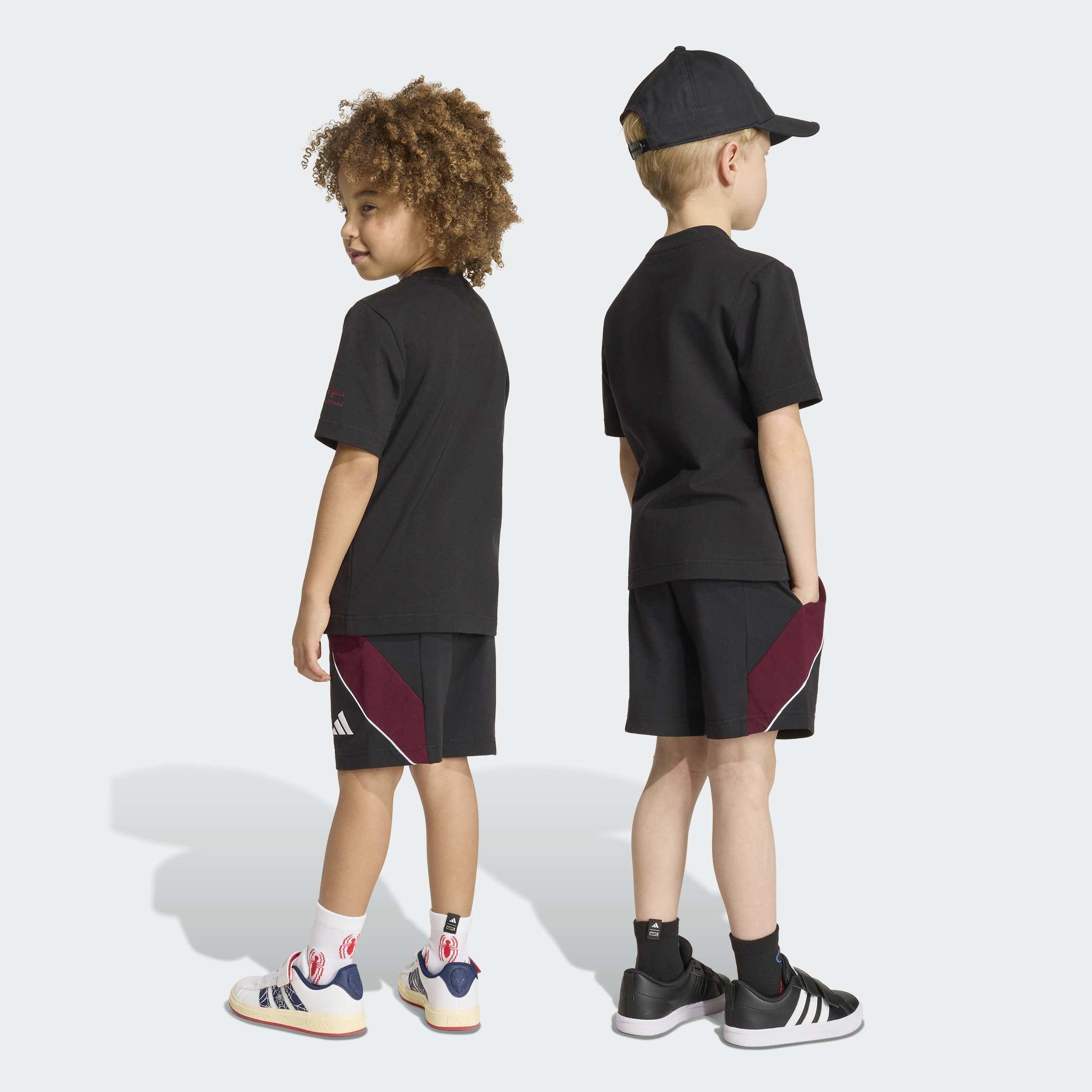 Kids Unisex adidas Marvel Spider-Man T-Shirt Set, Black