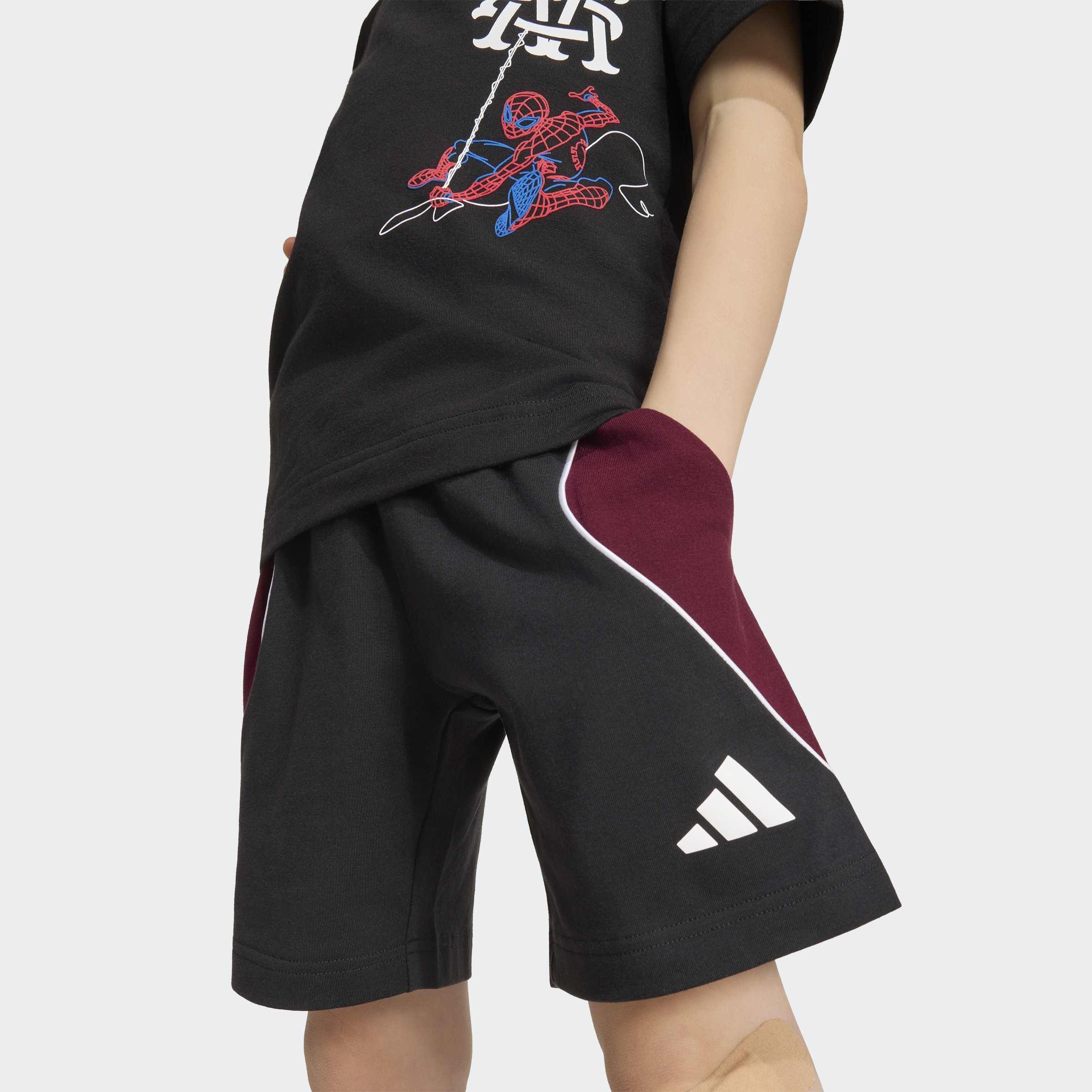 Kids Unisex adidas Marvel Spider-Man T-Shirt Set, Black, A701_ONE, large image number 3