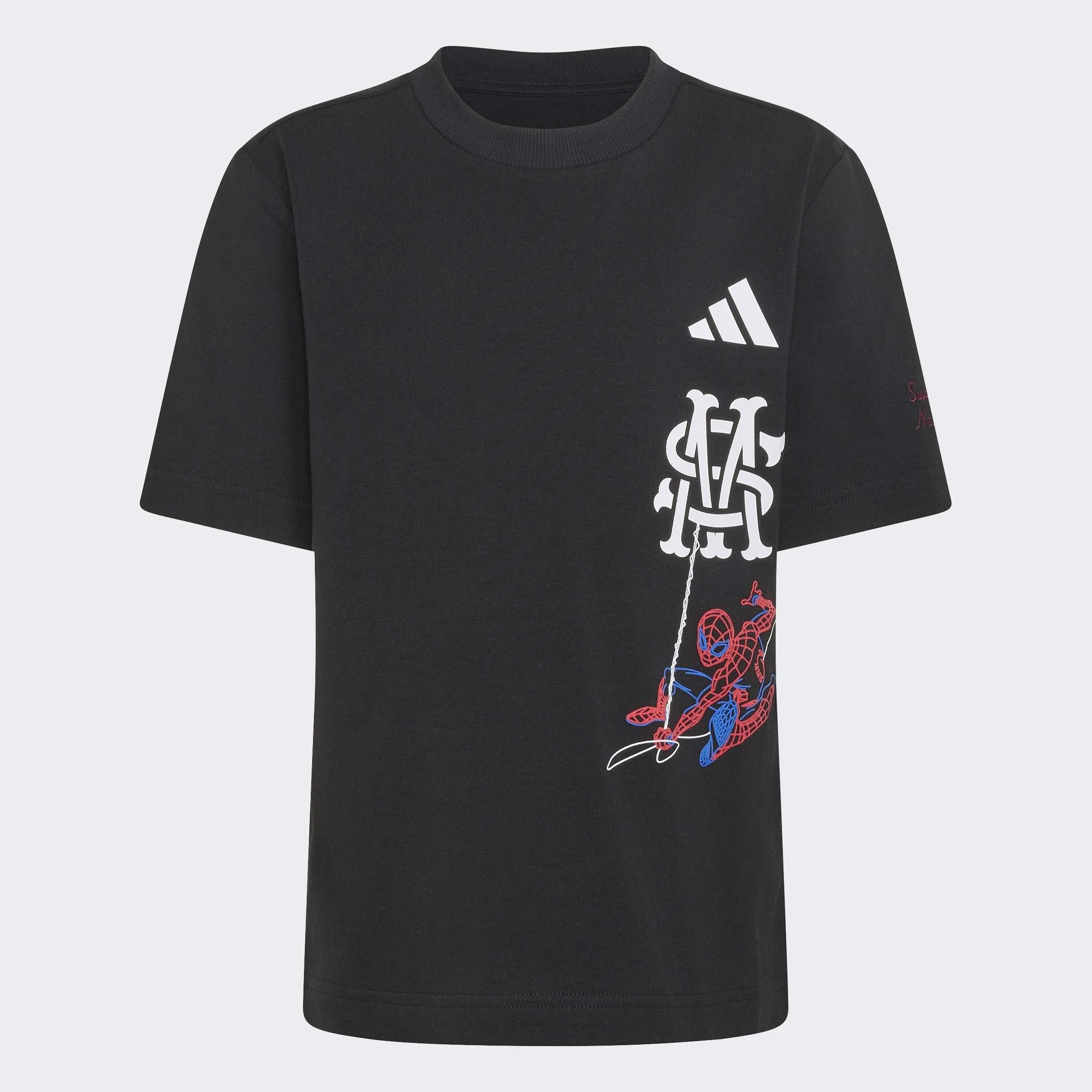 Kids Unisex adidas Marvel Spider-Man T-Shirt Set, Black, A701_ONE, large image number 8
