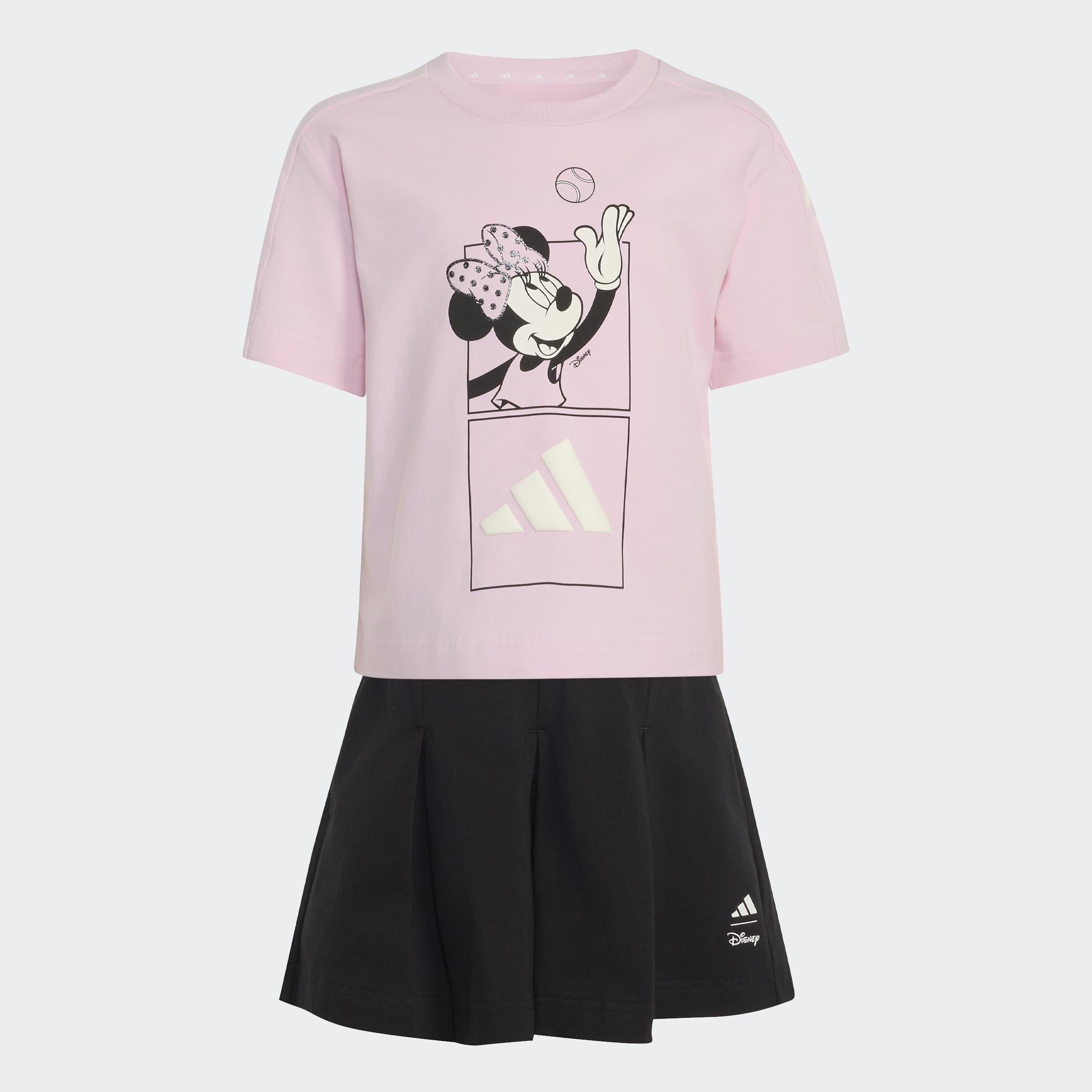 Kids adidas Disney Minnie Mouse T-Shirt Set, Pink