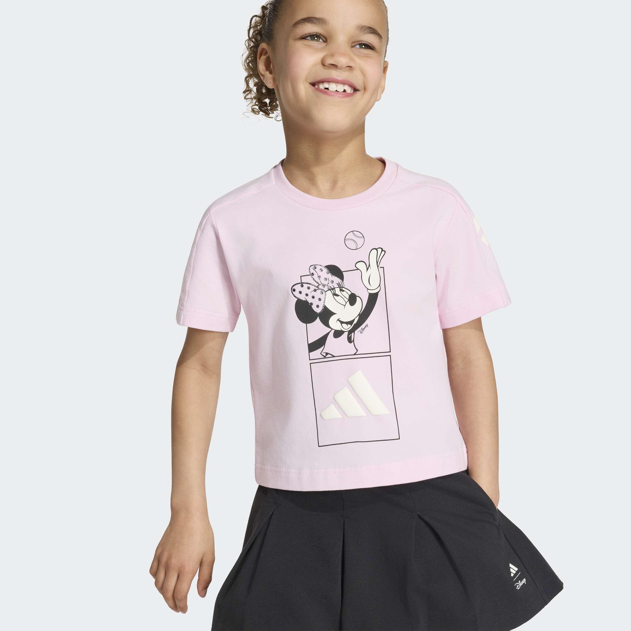 Kids adidas Disney Minnie Mouse T-Shirt Set, Pink, A701_ONE, large image number 2