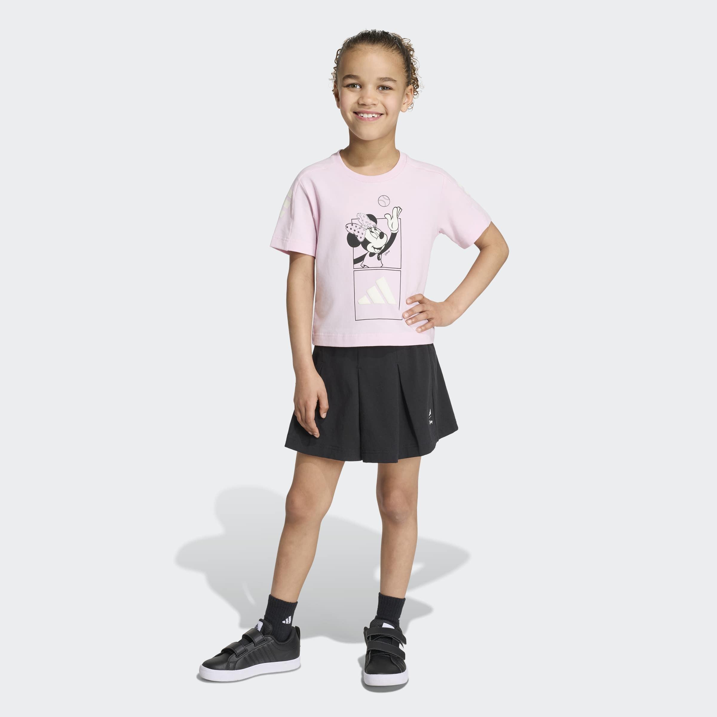 Kids adidas Disney Minnie Mouse T-Shirt Set, Pink, A701_ONE, large image number 7