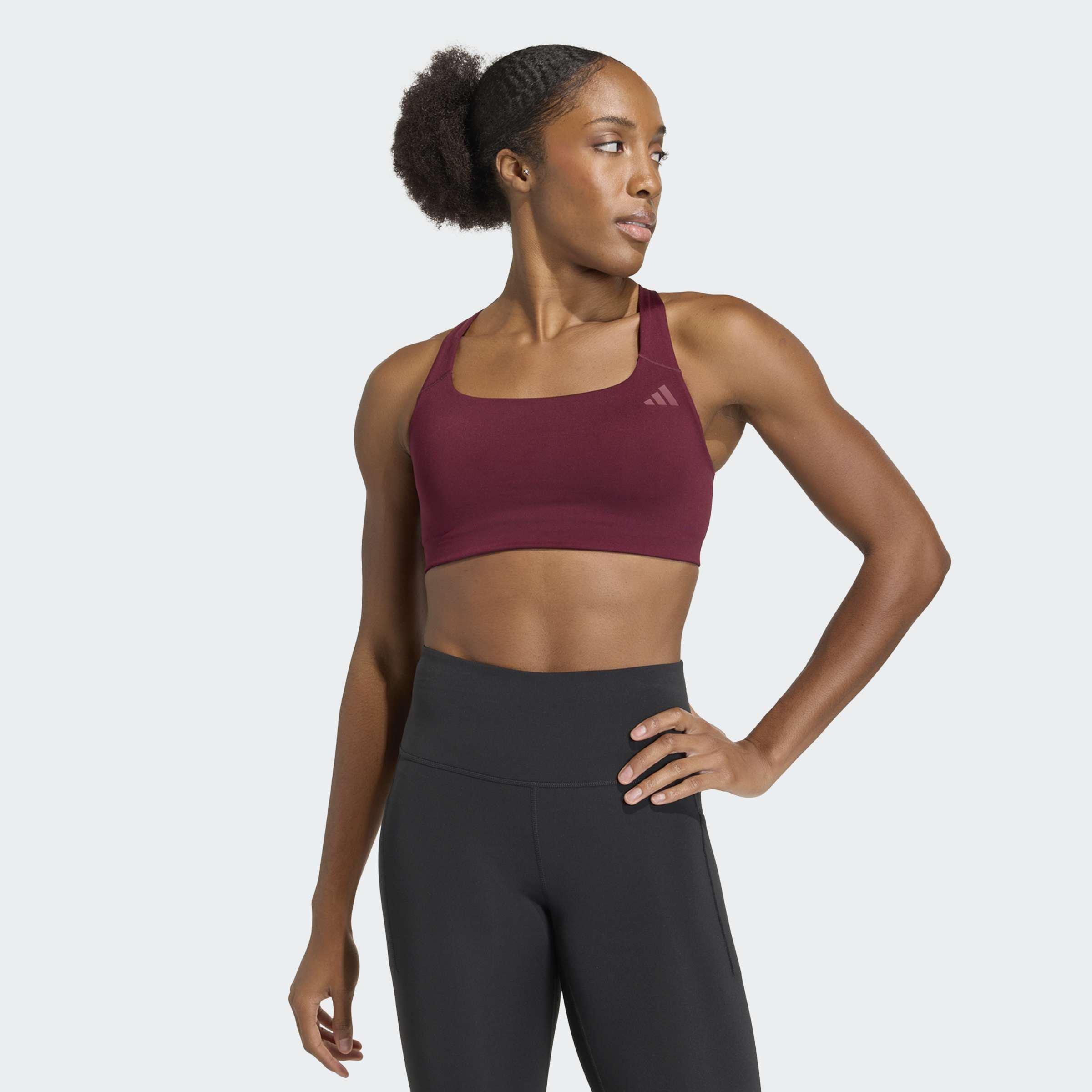 Optime Workout Medium Support Bra, Burgundy, A701_ONE, large image number 5