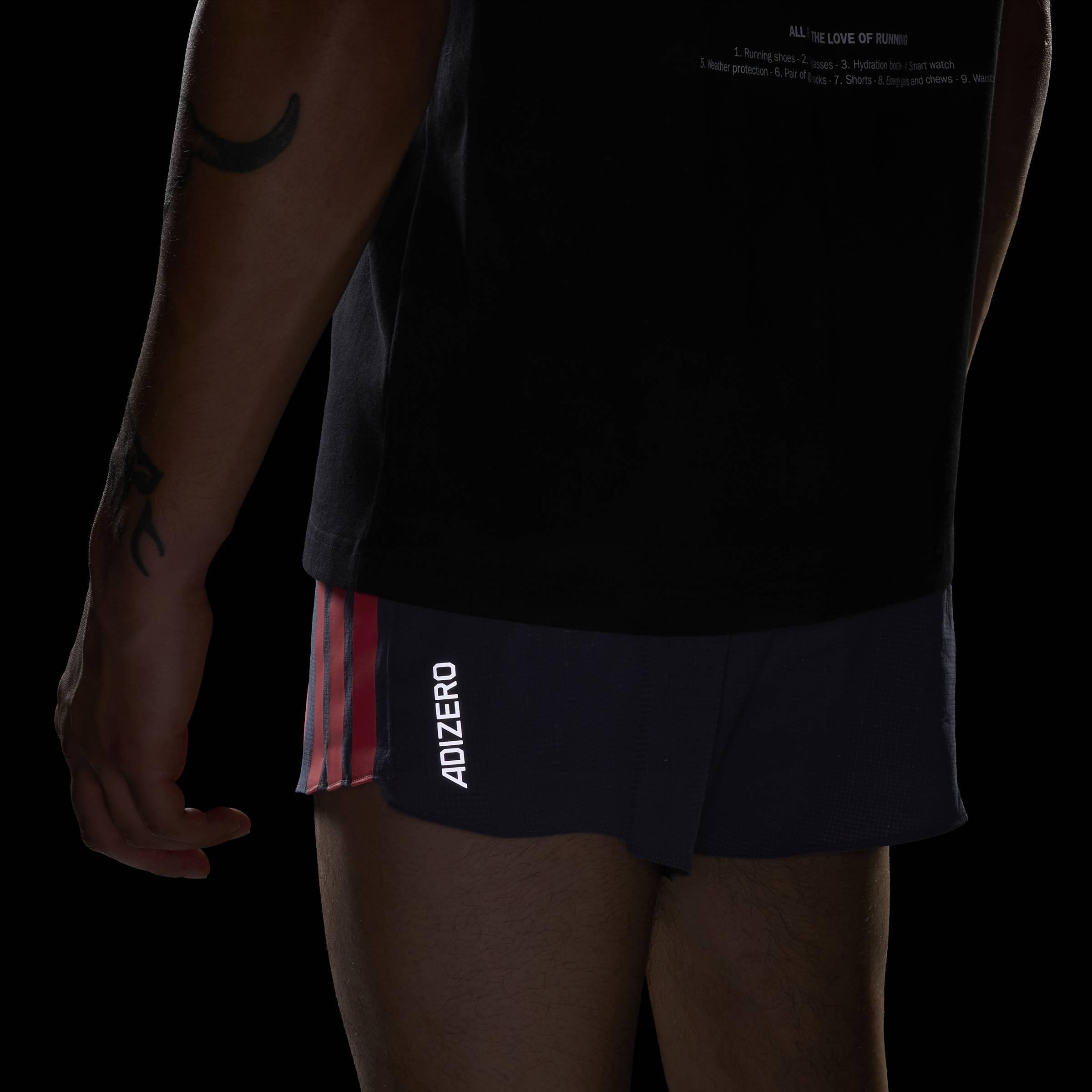 Adizero Running Gel Pocket Shorts, Black, A701_ONE, large image number 4