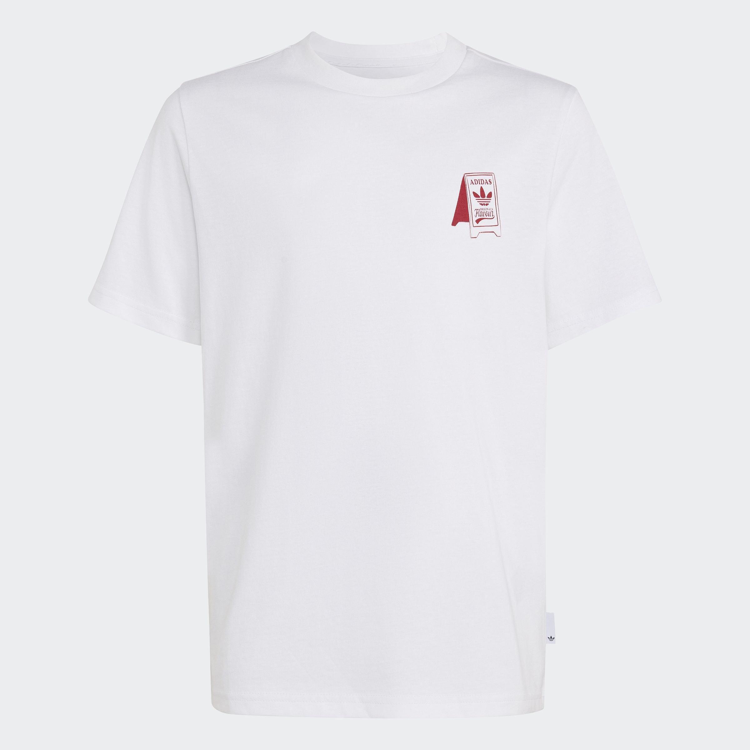 Kids Unisex Loose Foodstand T-Shirt, White