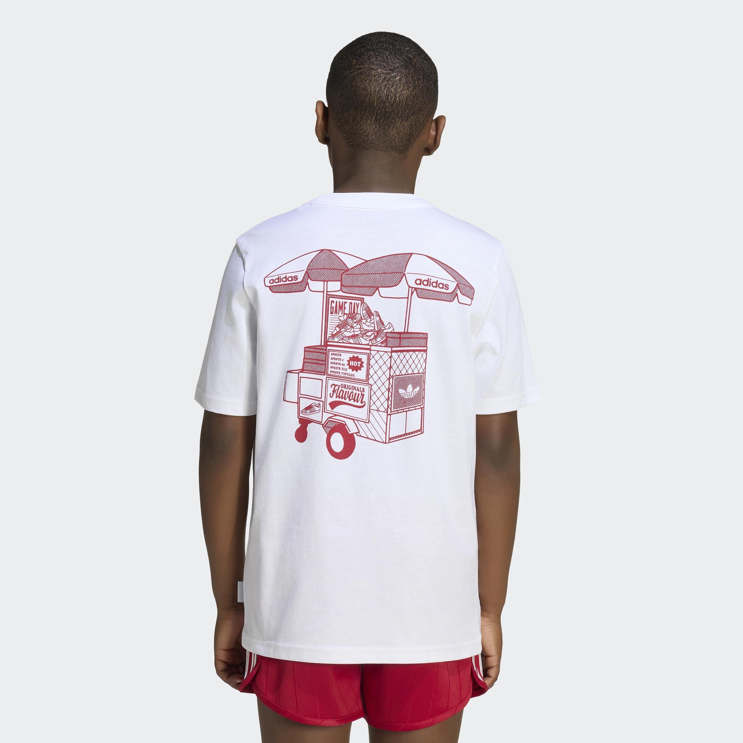 Kids Unisex Loose Foodstand T-Shirt, White